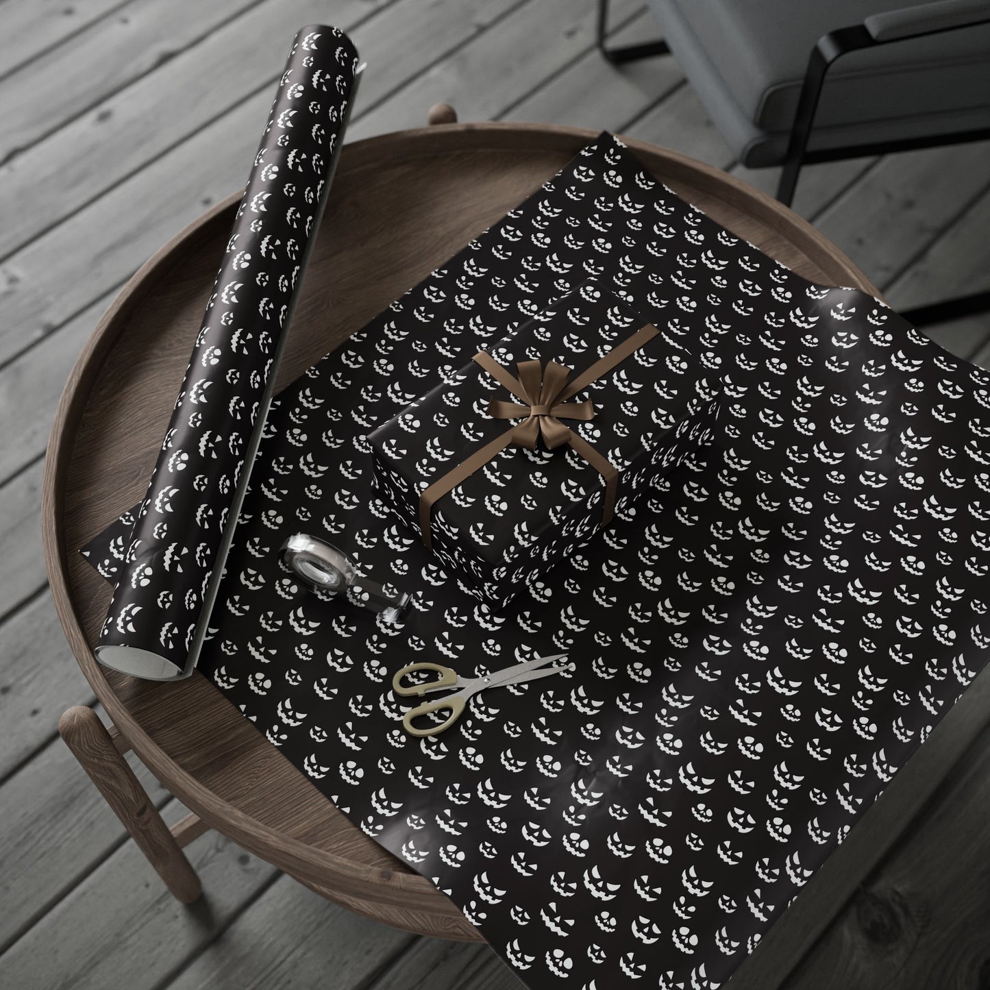 Spooky Halloween Wrapping Paper Roll, Unique Gift Wrap for Halloween Parties, Trick or Treat, Scary Decor, Ghostly Presents