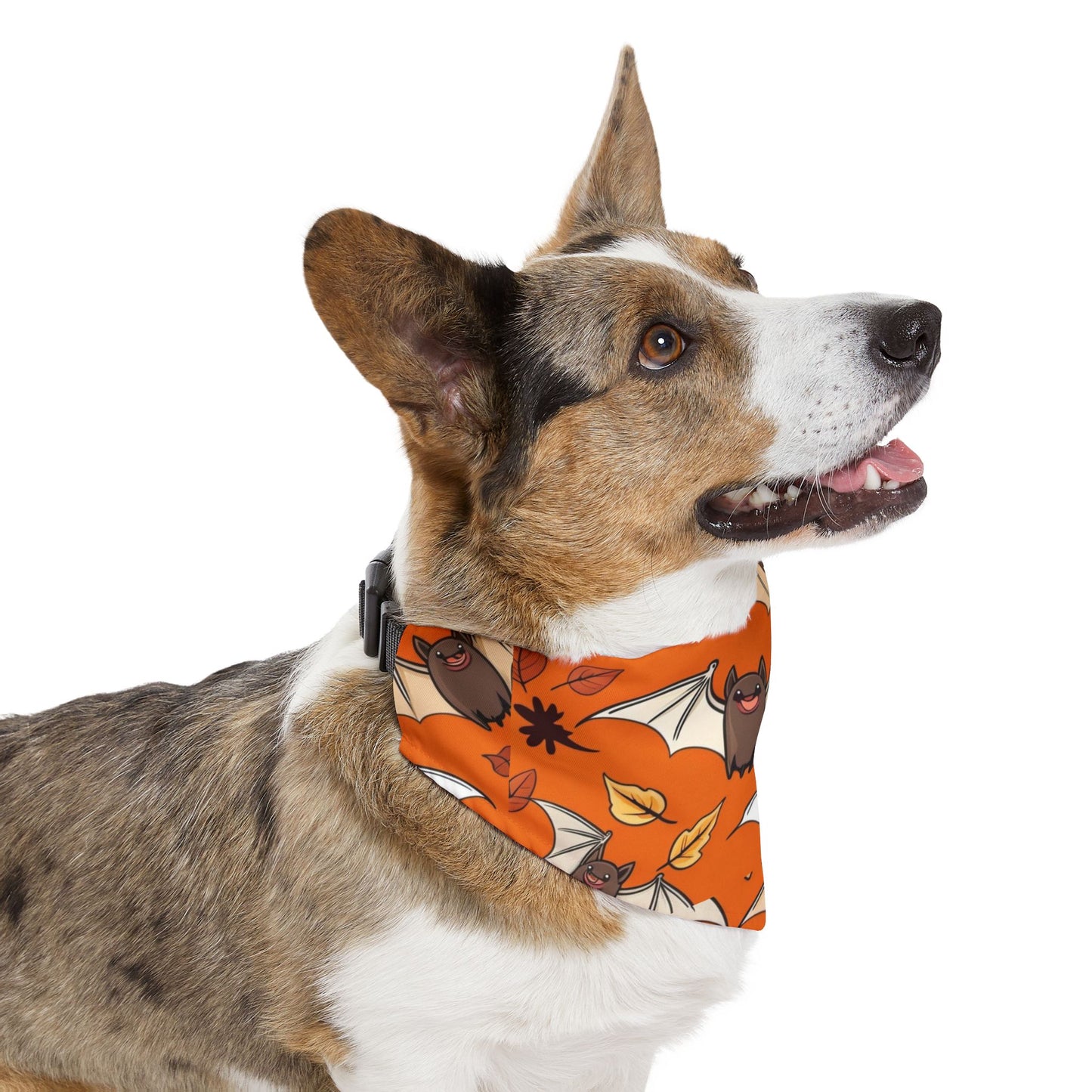 Cute Halloween Pet Bandana Collar, Dog Accessories, Pet Costume, Bat Print, Fall Pet Gear