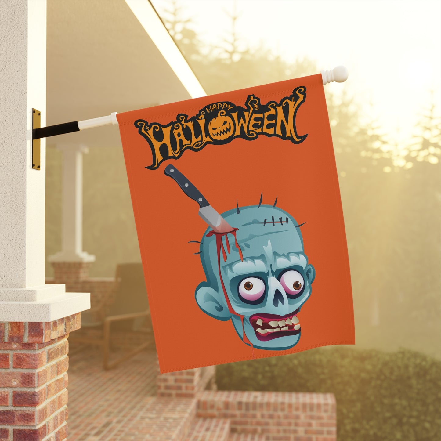 Halloween Garden Banner, Spooky Yard Decor, October Welcome Flag, Outdoor Decoration, Unique Halloween Gift