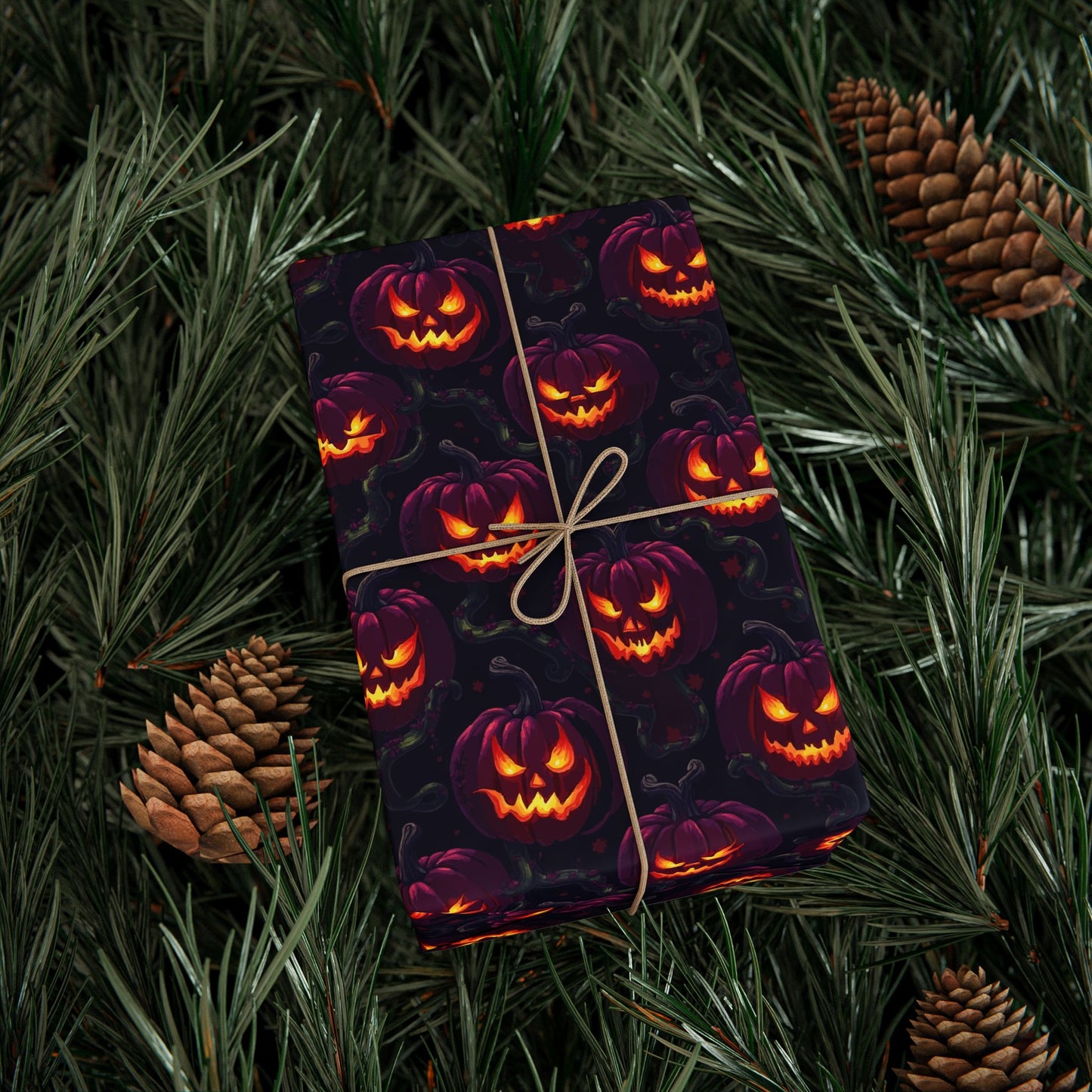 Halloween Themed Wrapping Paper, Festive Gift Wrap, Spooky Gift Wrap for Fall, Pumpkin Gift Wrap, Holiday Wrapping Sheets
