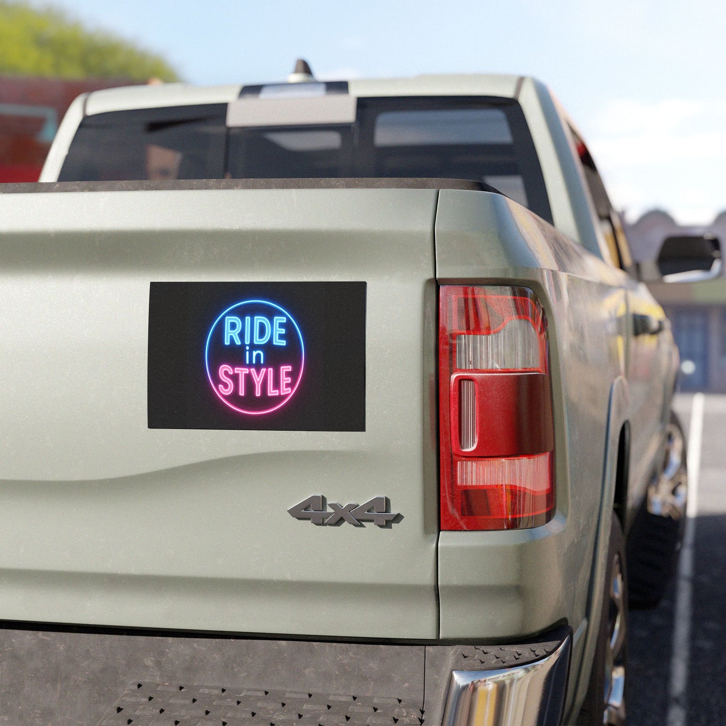 Neon Ride in Style Car Magnets | Fun Auto Decor, Car Accessories, Gift for Drivers, Road Trip Essentials, Unique Vehicle Charm