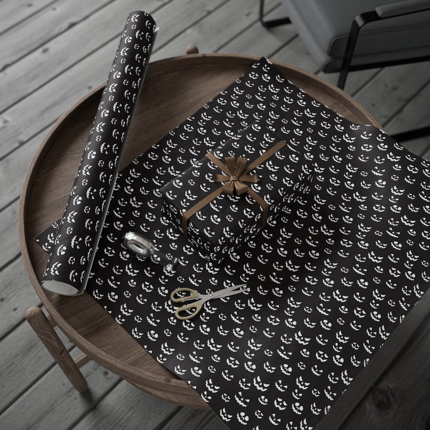 Spooky Halloween Wrapping Paper Roll, Unique Gift Wrap for Halloween Parties, Trick or Treat, Scary Decor, Ghostly Presents