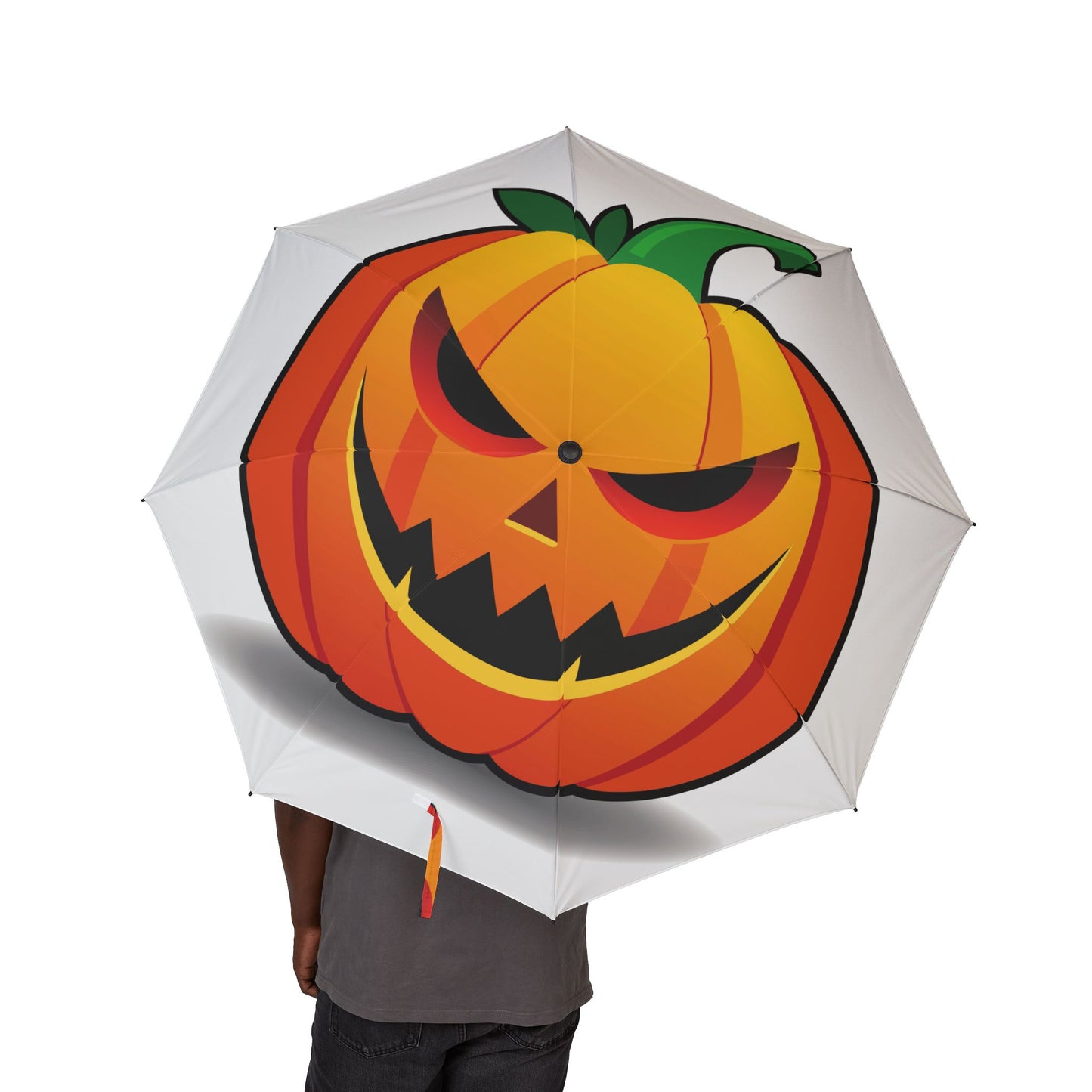 Halloween Pumpkin Umbrella, Waterproof Foldable Parasol, Cute Seasonal Gift for Fall, Trick or Treat Accessory, Halloween Party Favor
