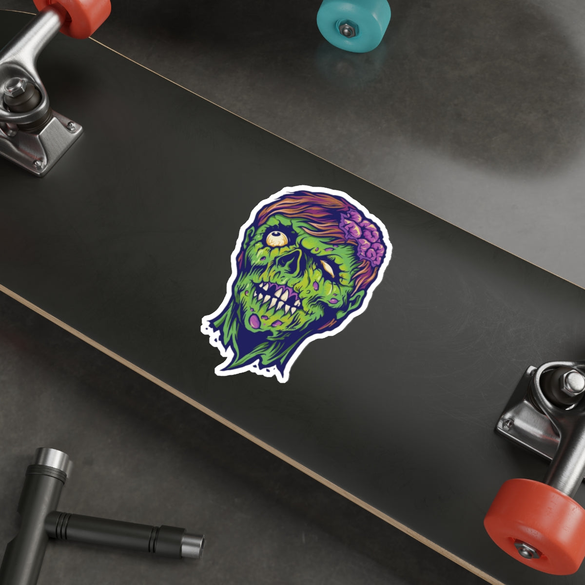 Zombie Die-Cut Stickers - Spooky Decor, Laptop Accessories, Halloween Party Favors, Gift Ideas for Horror Fans, Unique Art