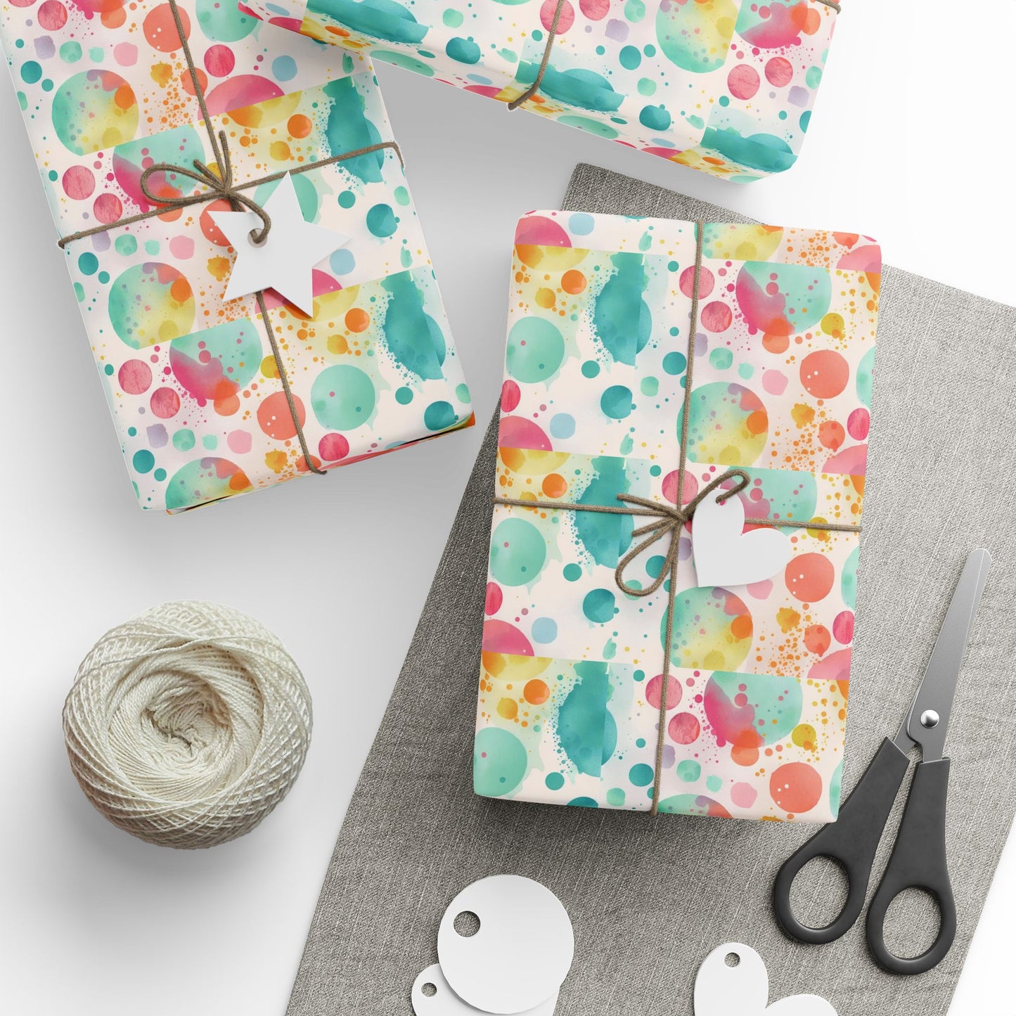 Vibrant Wrapping Paper Roll for All Occasions, Gift Wrap, Birthday, Holiday, Party Supplies, Eco-Friendly Gift Wrap