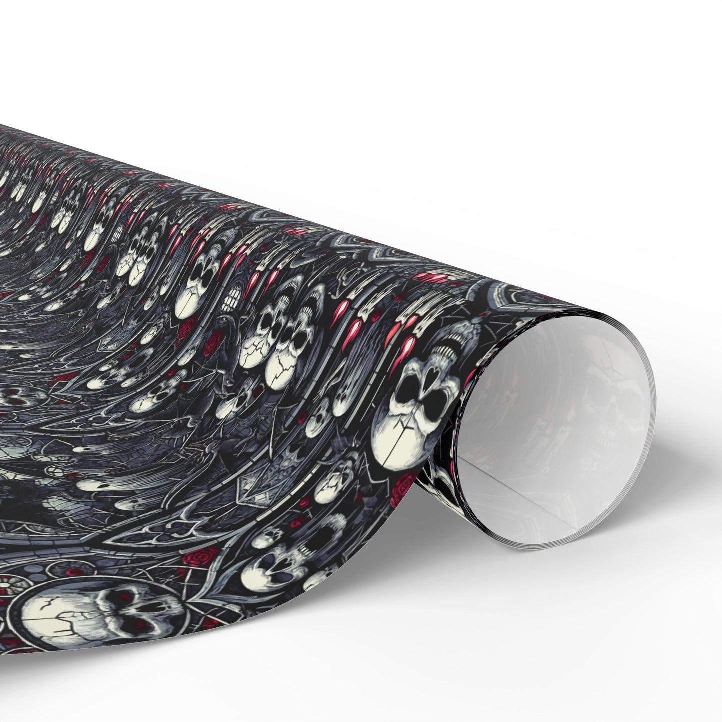 Gothic Skull Wrapping Paper - Unique Gift Wrap for Halloween, Birthdays, Parties, Celebrations, Occasions