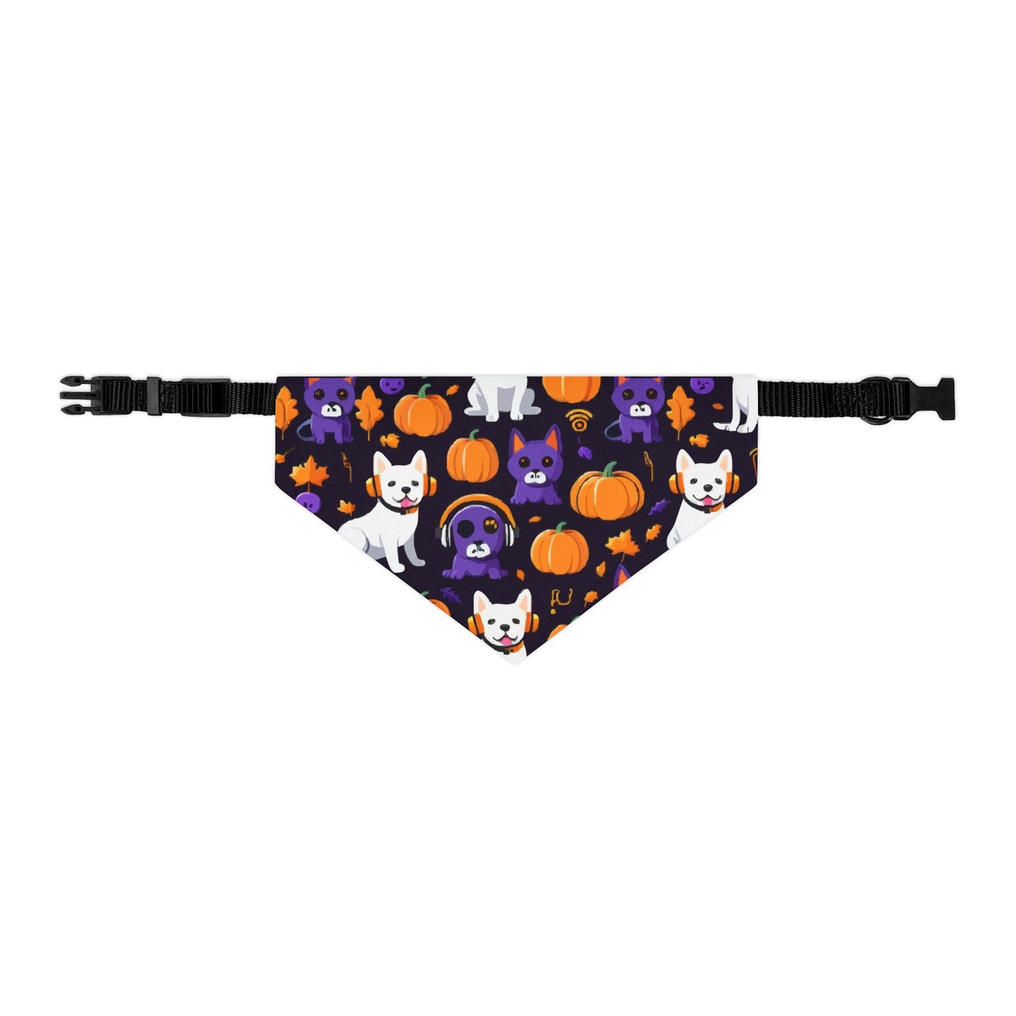 Halloween Pet Bandana Collar, Dog Costume Accessory, Fall Pet Apparel, Pumpkin Print Dog Scarf, Cute Dog Bandana for Dogs