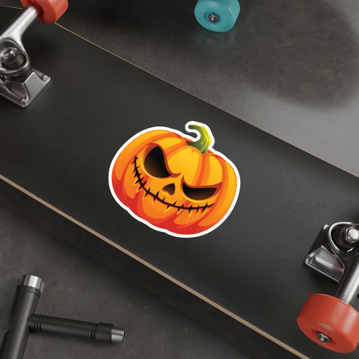 Spooky Pumpkin Die-Cut Stickers | Halloween Decor, Laptop Stickers, Fun Gifts, Seasonal Accessories, Trick or Treat Essentials