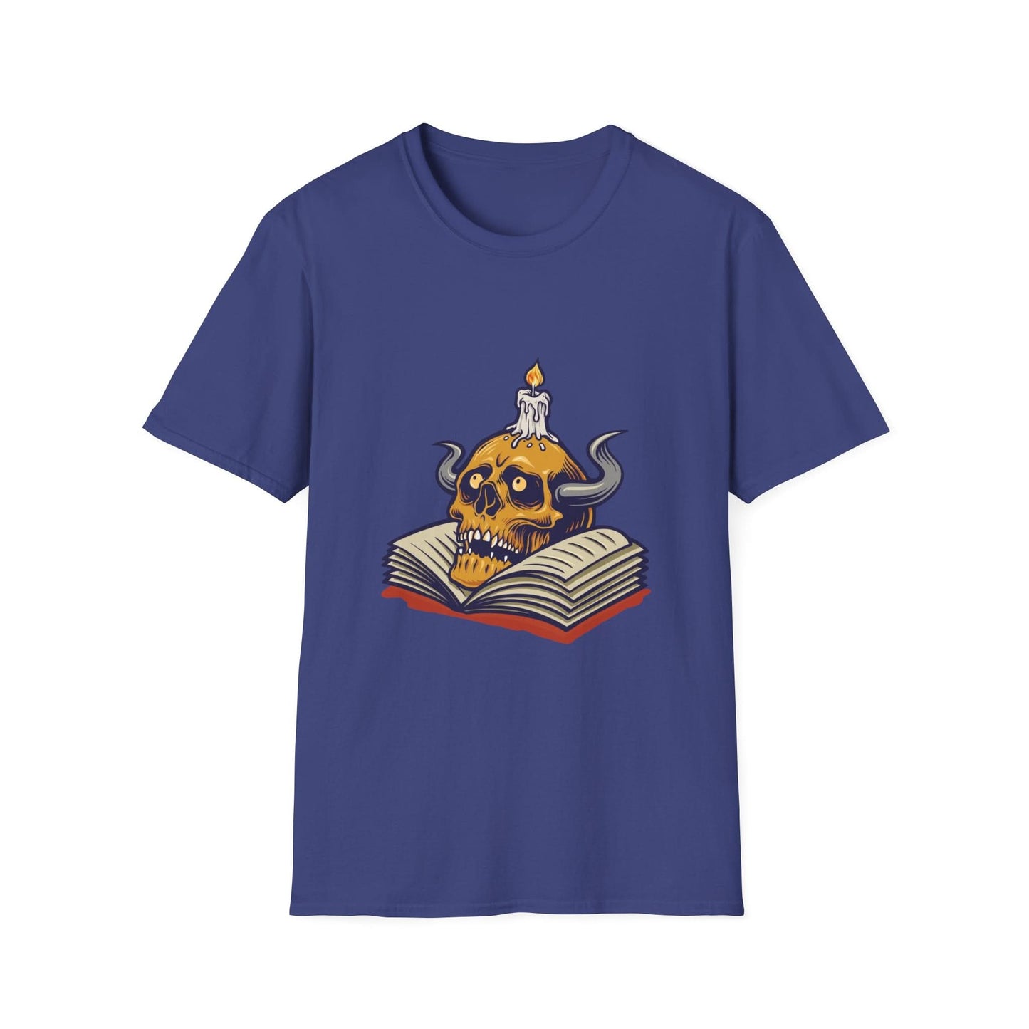 Human Skull and Book with Candle - Mleem