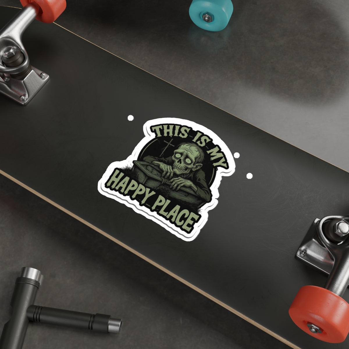 Spooky Die-Cut Stickers - Horror Theme, Laptop Décor, Gift for Halloween Lovers, Unique Sticker Collection, Creepy Home Décor