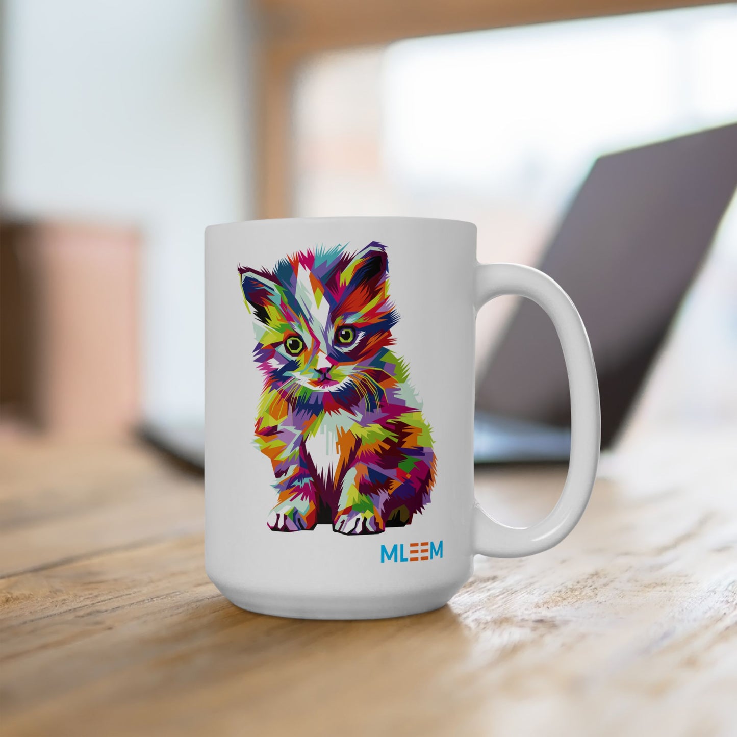 Vibrant Animal Ceramic Mug For Cat Lovers