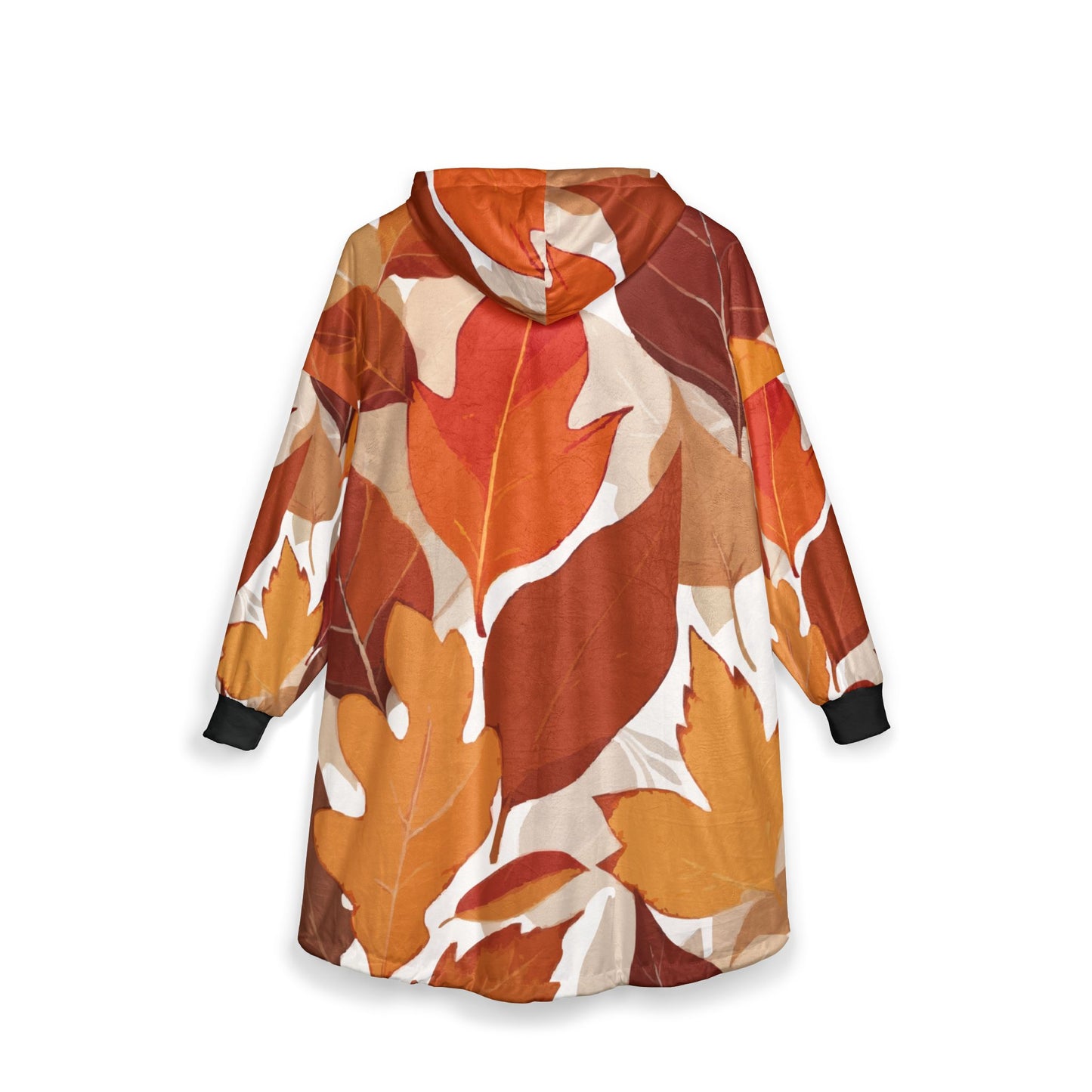 Cozy Autumn Leaves Hooded Blanket