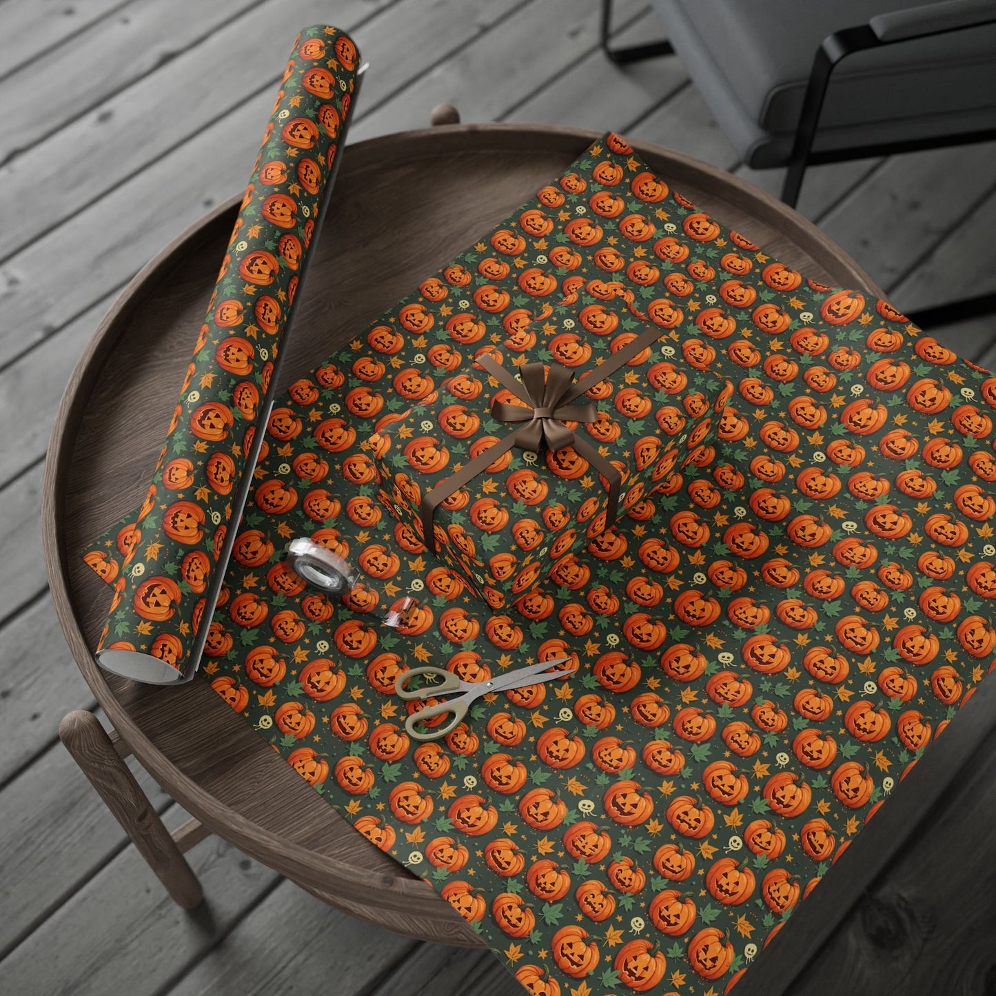 Festive Wrapping Paper Roll, Halloween Gift Wrap, Party Supplies, Fall Celebration, Eco-Friendly Wrapping Paper