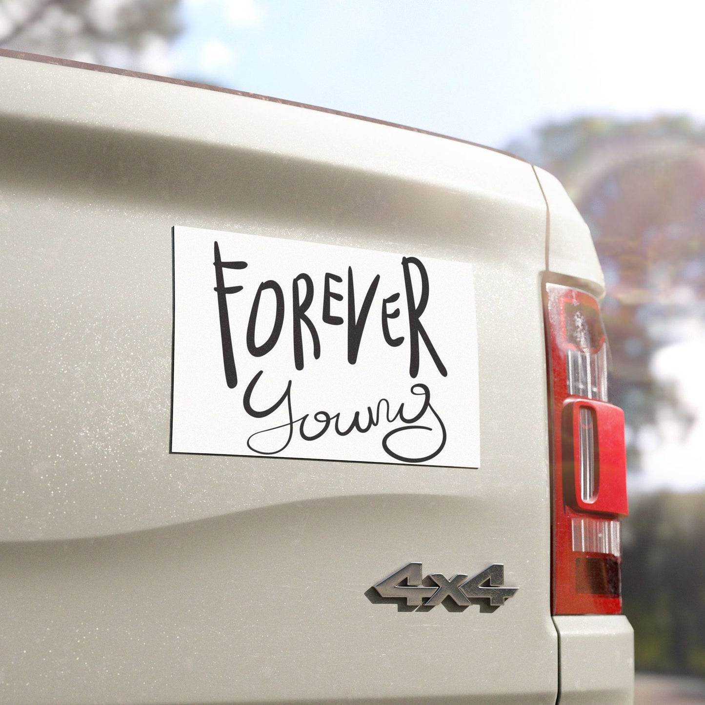 Forever Young Car Magnet - Fun Auto Decor, Inspirational Quotes, Vehicle Accessory, Gift for Friends, Car Accessories