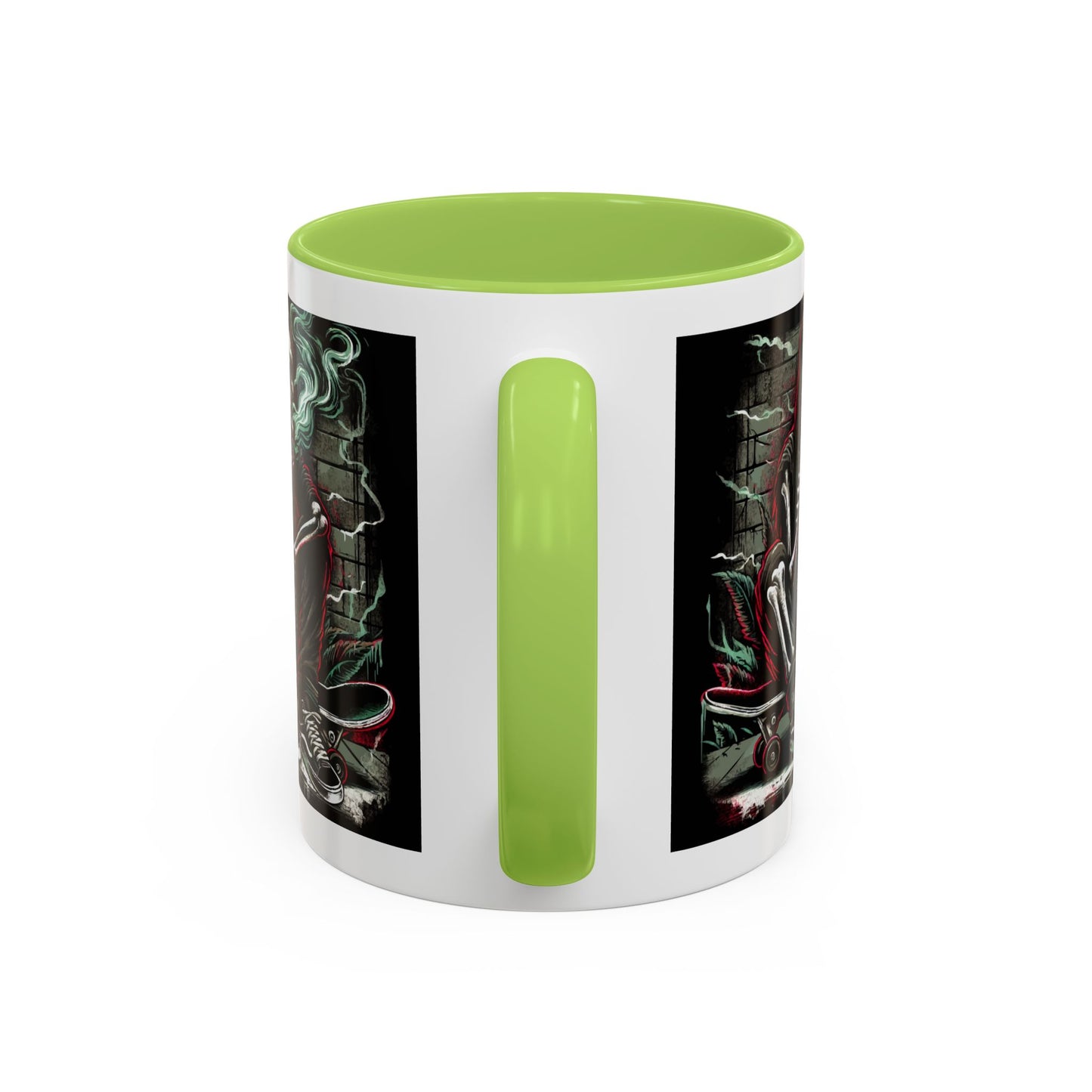 Gothic Skeleton Coffee Mug - Perfect for Halloween Decor, Gift for Skaters, Unique Drinkware, Spooky Vibe, 11 & 15oz Options