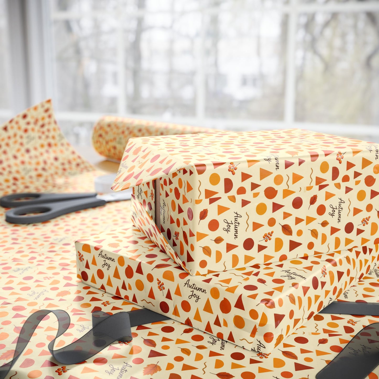 Autumn-Themed Wrapping Paper Bundle, Perfect for Fall Celebrations, Thanksgiving, Birthdays, Gift Wrapping, Craft Projects