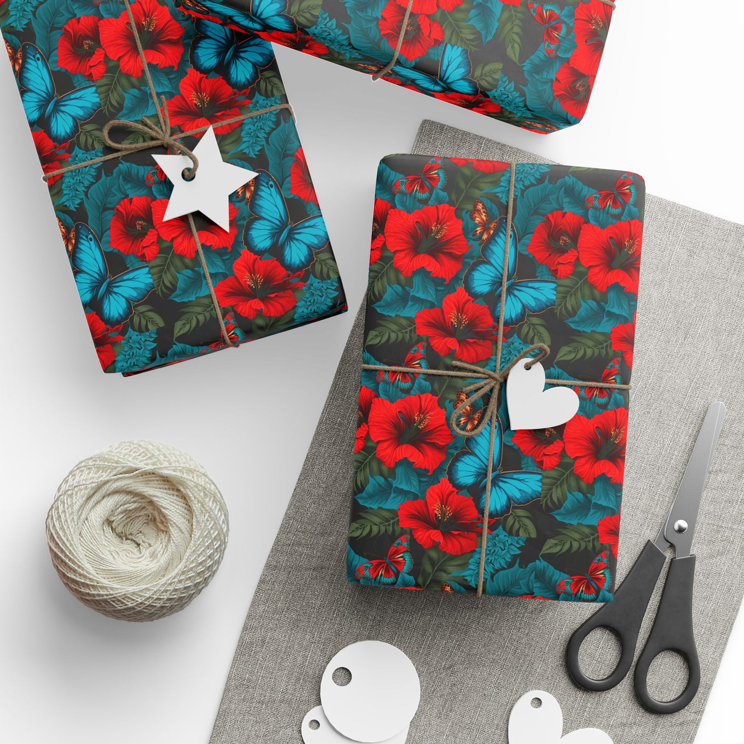 Vibrant Floral Wrapping Paper, Gift Wrap for Birthdays, Holidays, Celebrations, Unique Home Decor, Craft Projects