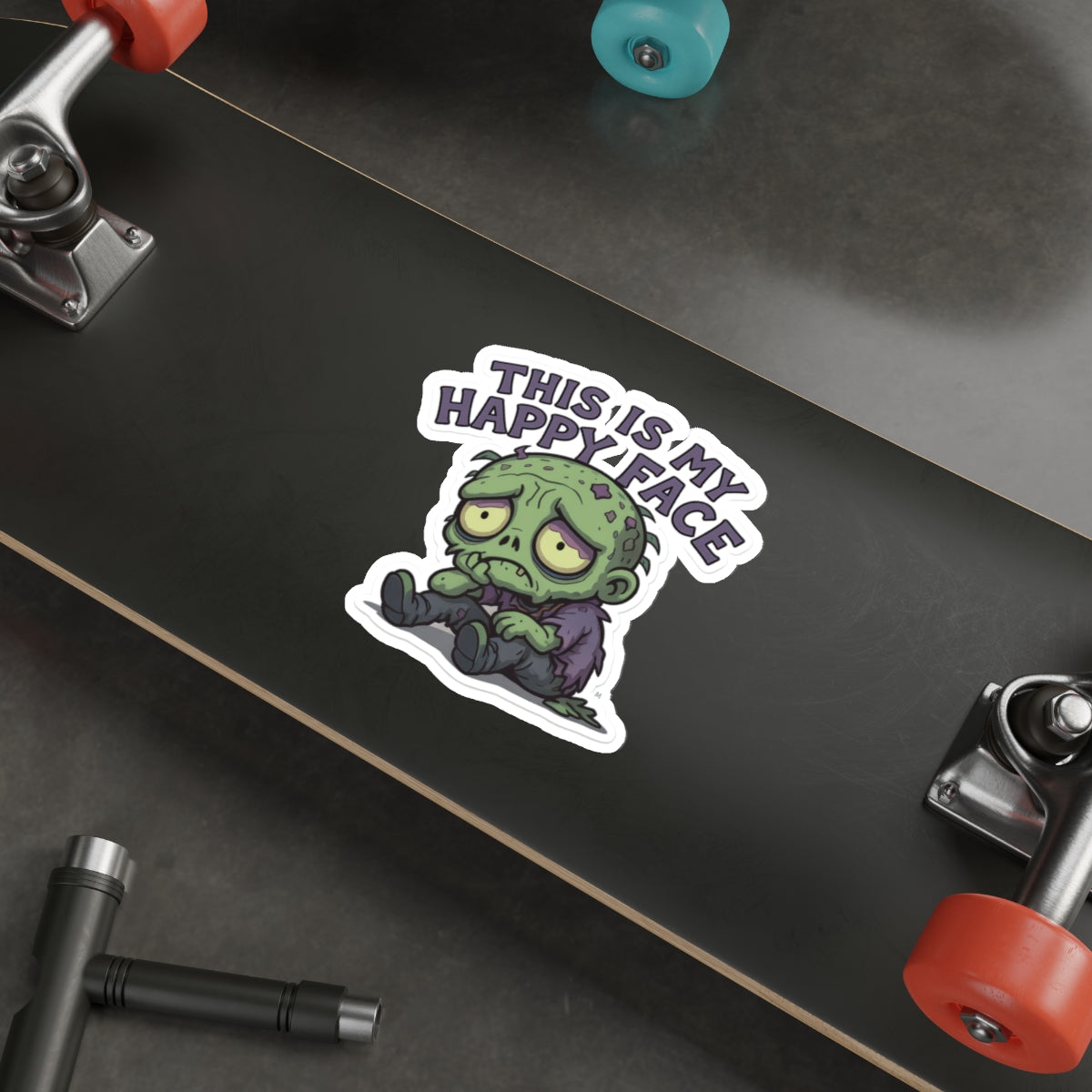 Zombie Humor Die-Cut Stickers - Quirky, Funny Surface Decor for Laptops, Water Bottles, Notebooks, Gifts & Halloween
