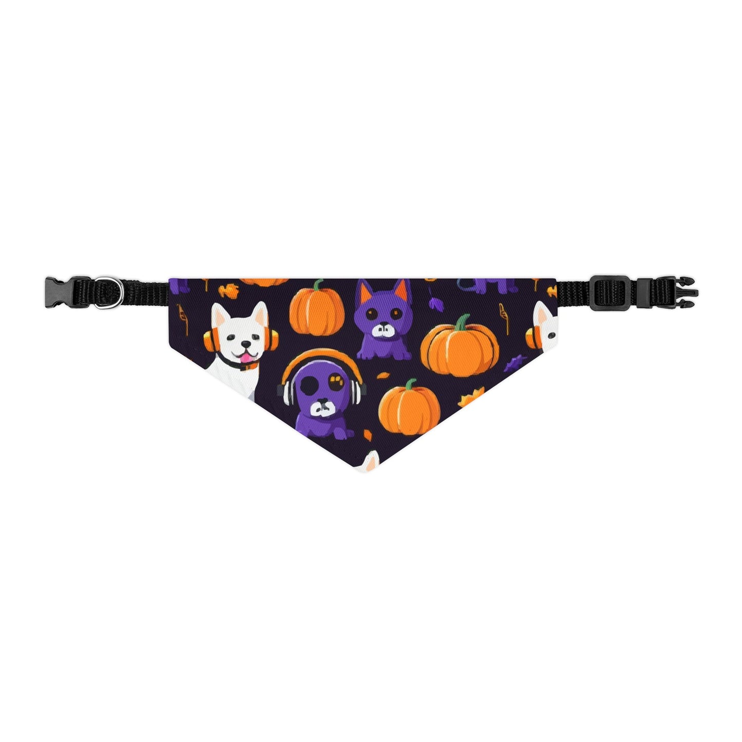 Halloween Pet Bandana Collar, Dog Costume Accessory, Fall Pet Apparel, Pumpkin Print Dog Scarf, Cute Dog Bandana for Dogs
