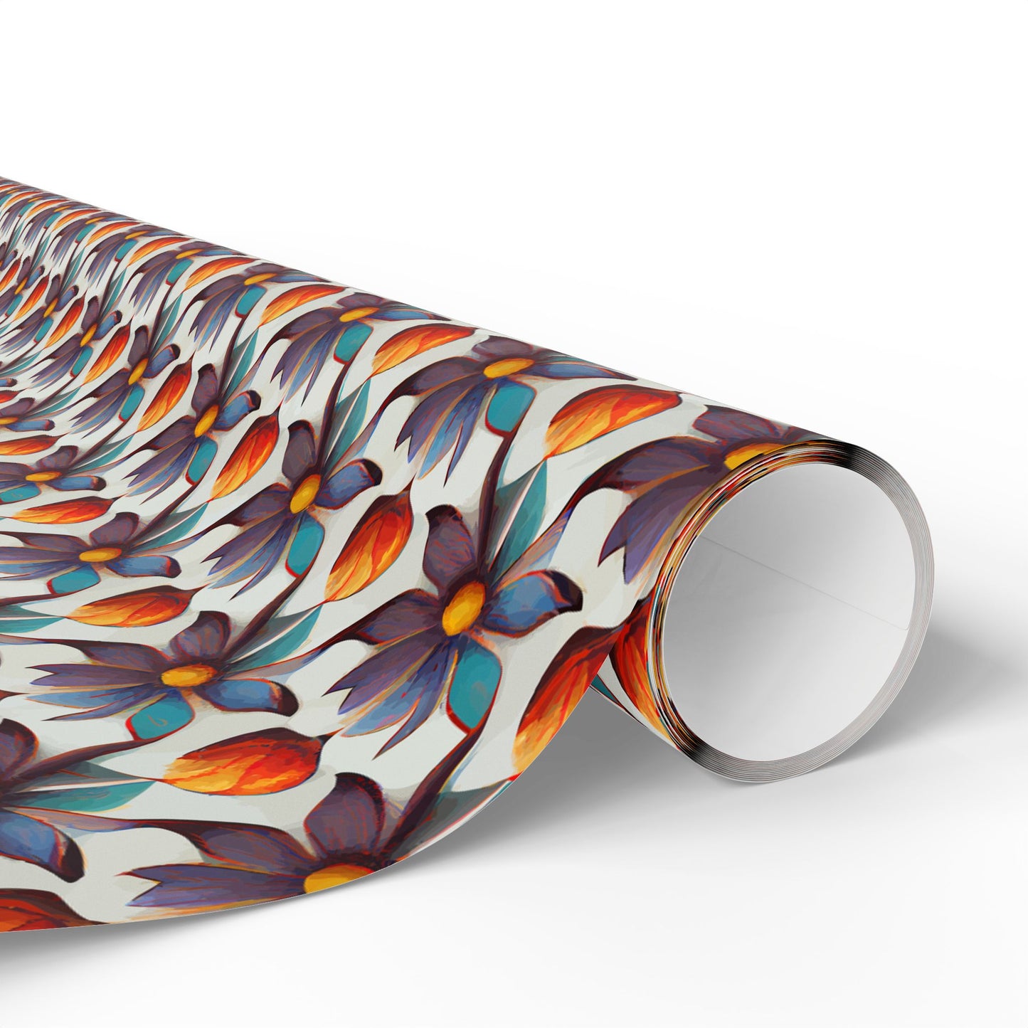 Artistic Wrapping Paper Roll, Eco-Friendly Gift Wrap for Birthdays, Holidays, Weddings, Handmade Gift Wrap, Floral Design