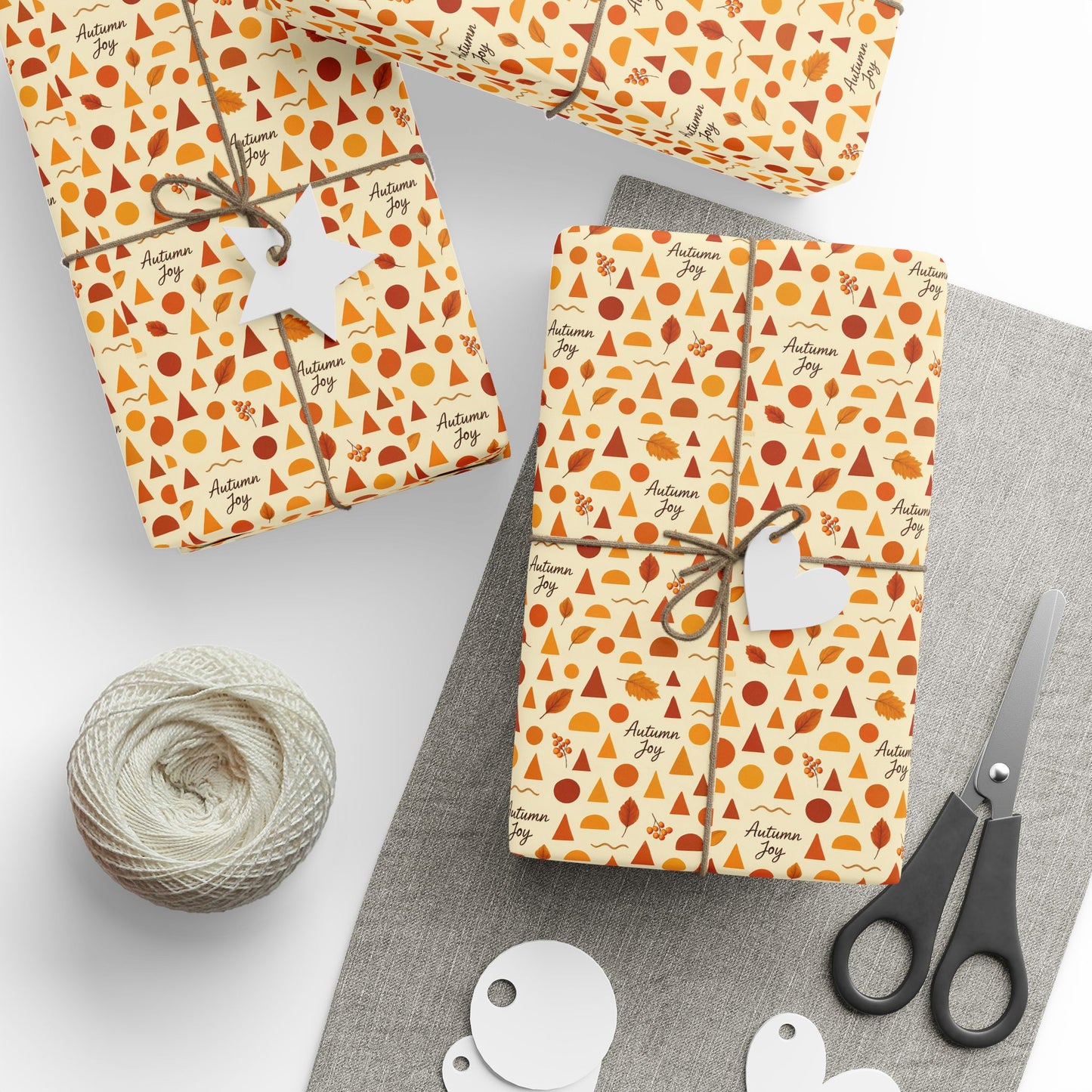 Autumn-Themed Wrapping Paper Bundle, Perfect for Fall Celebrations, Thanksgiving, Birthdays, Gift Wrapping, Craft Projects