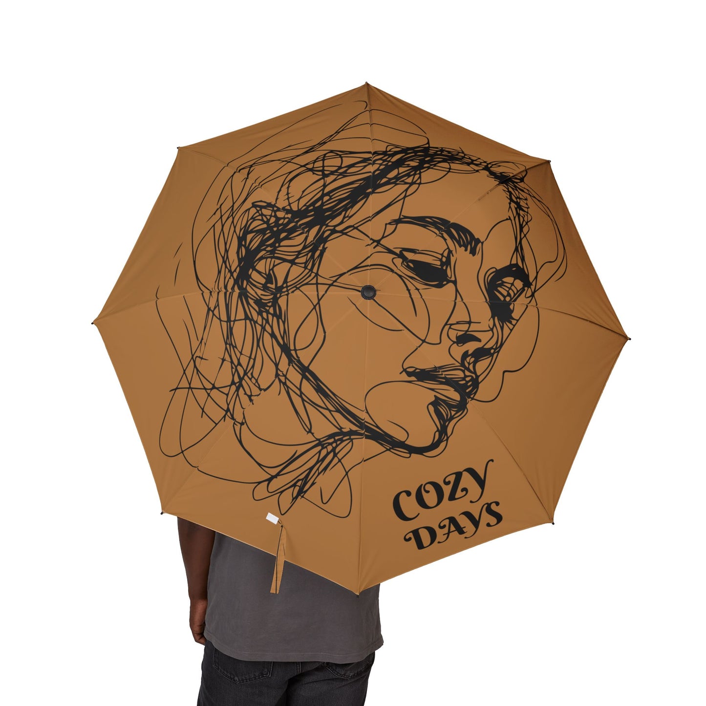Stylish Foldable Umbrella, Unique Art Umbrella, Automatic Rain Umbrella, Gift for Artists, Chic Travel Umbrella