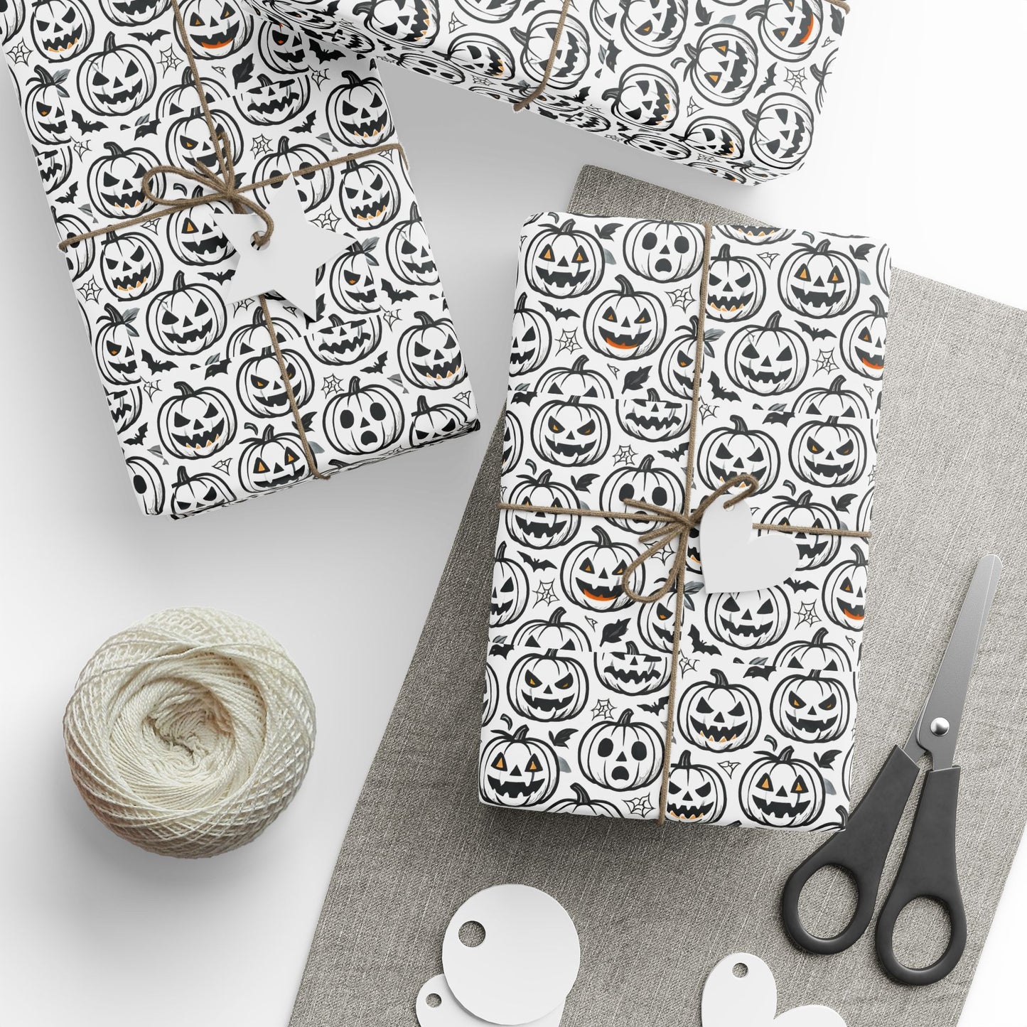 Halloween Wrapping Paper, Spooky Gift Wrap, Decorative Paper Roll, Fall Occasions, Unique Wrapping for Presents