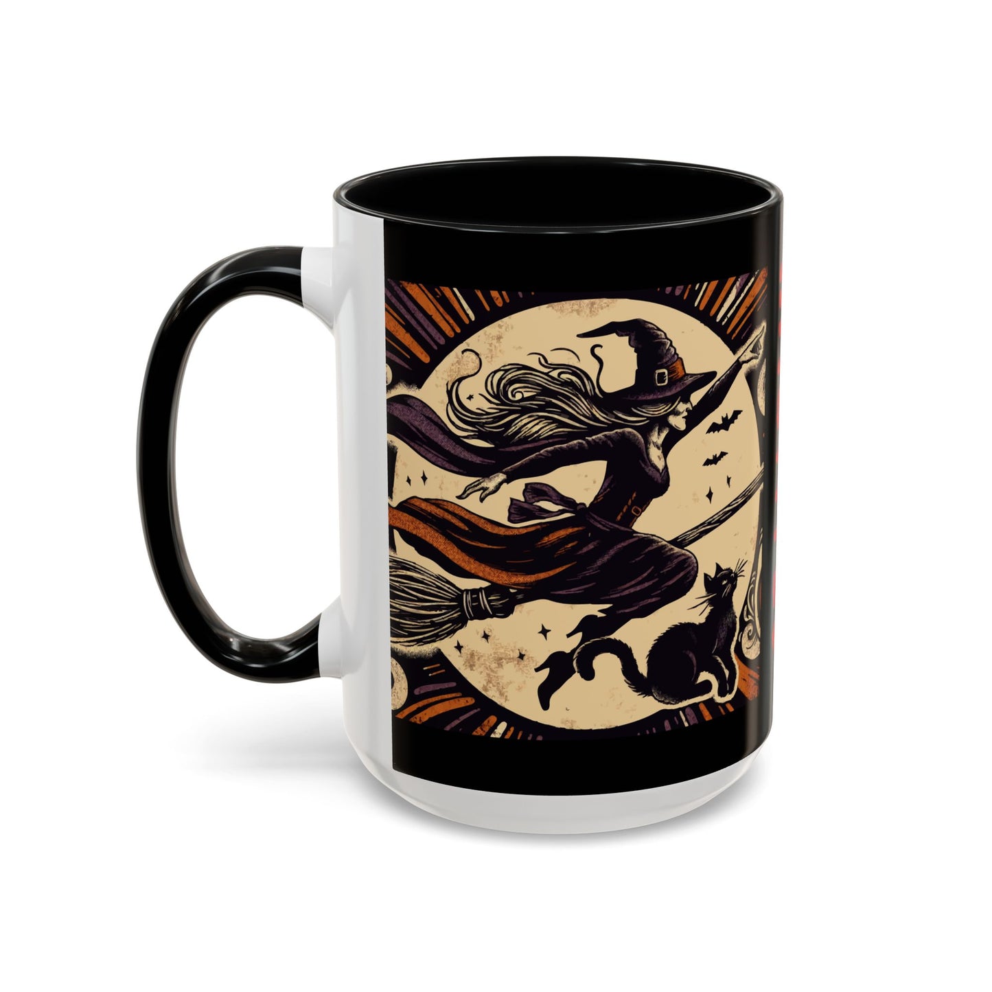 Halloween-Themed Accent Coffee Mug, Coffee Cup for Witch Lovers, Haunted Mug for Spooky Season, Unique Gift for Halloween, Witch Decor