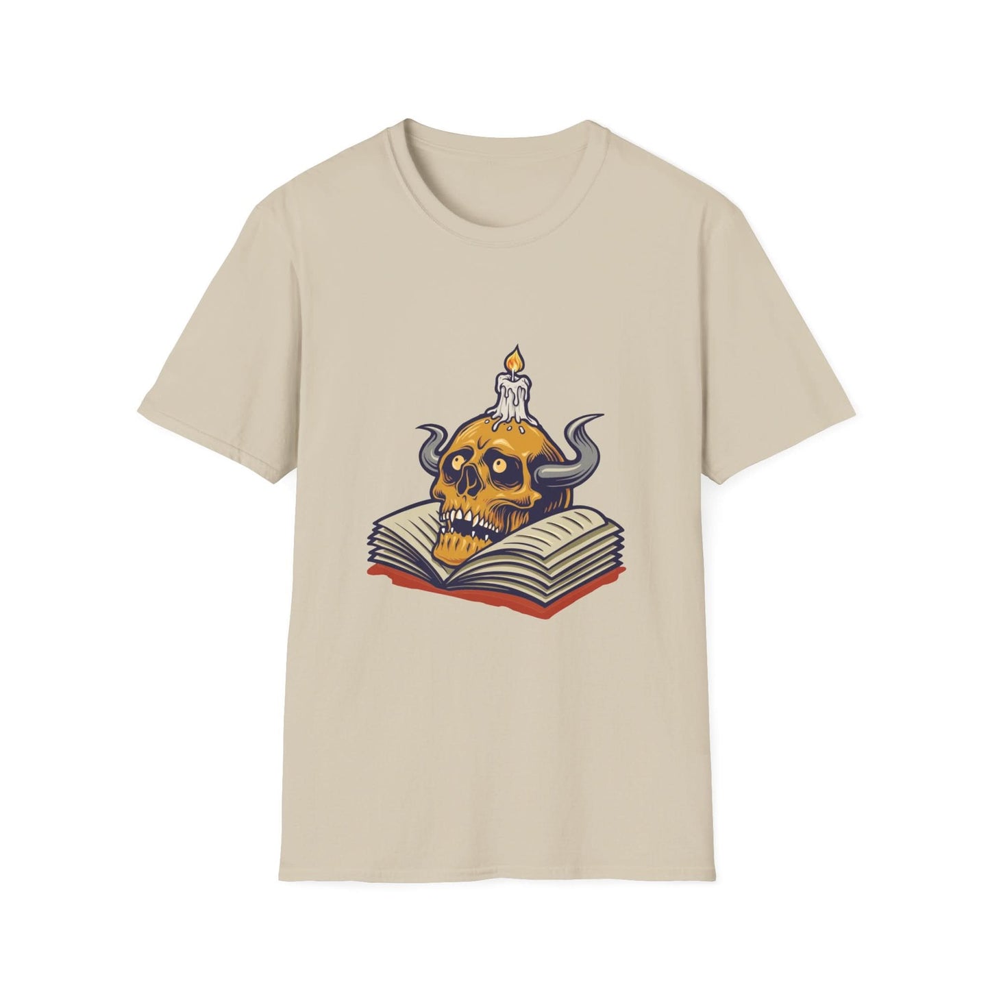 Human Skull and Book with Candle - Mleem