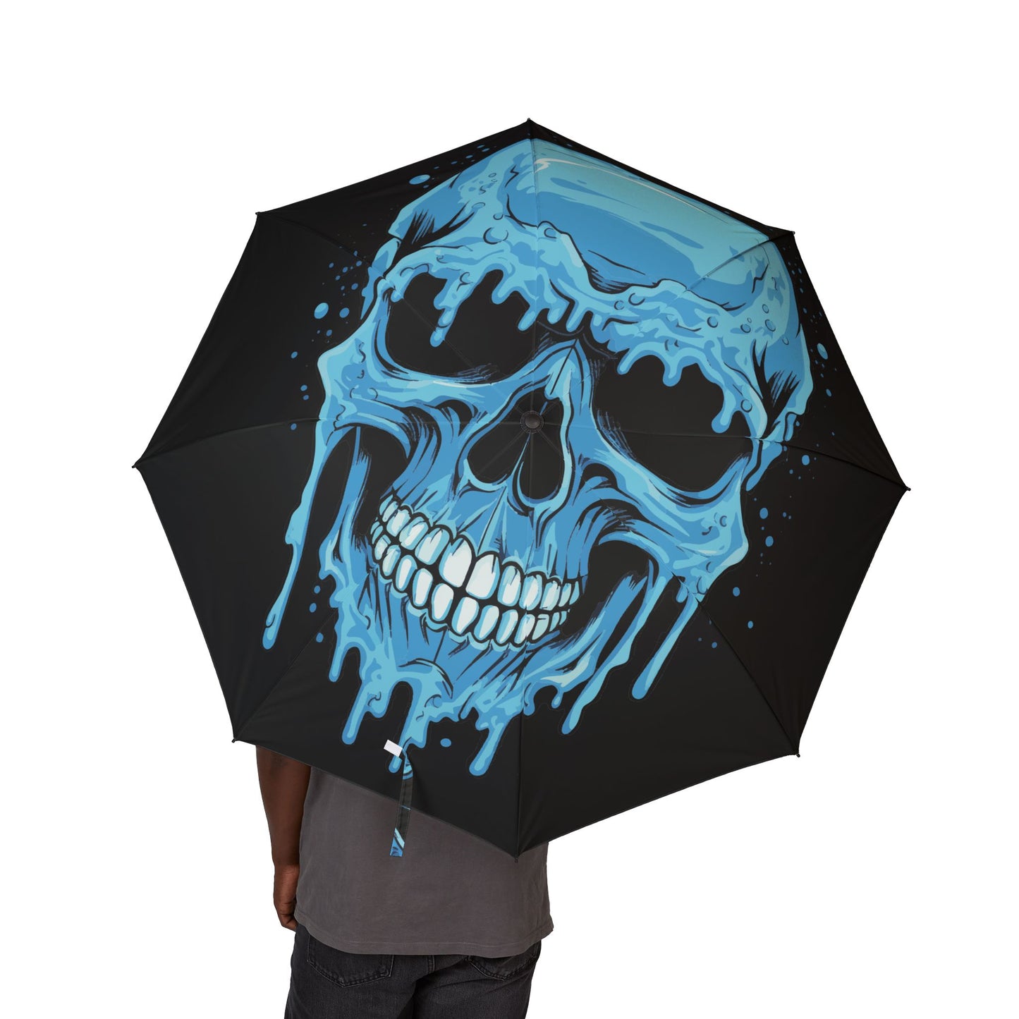 Unique Skull Design Umbrella | Semi-Automatic Foldable Umbrella for Rainy Days | Stylish Gift for Him/Her | Perfect for Festivals