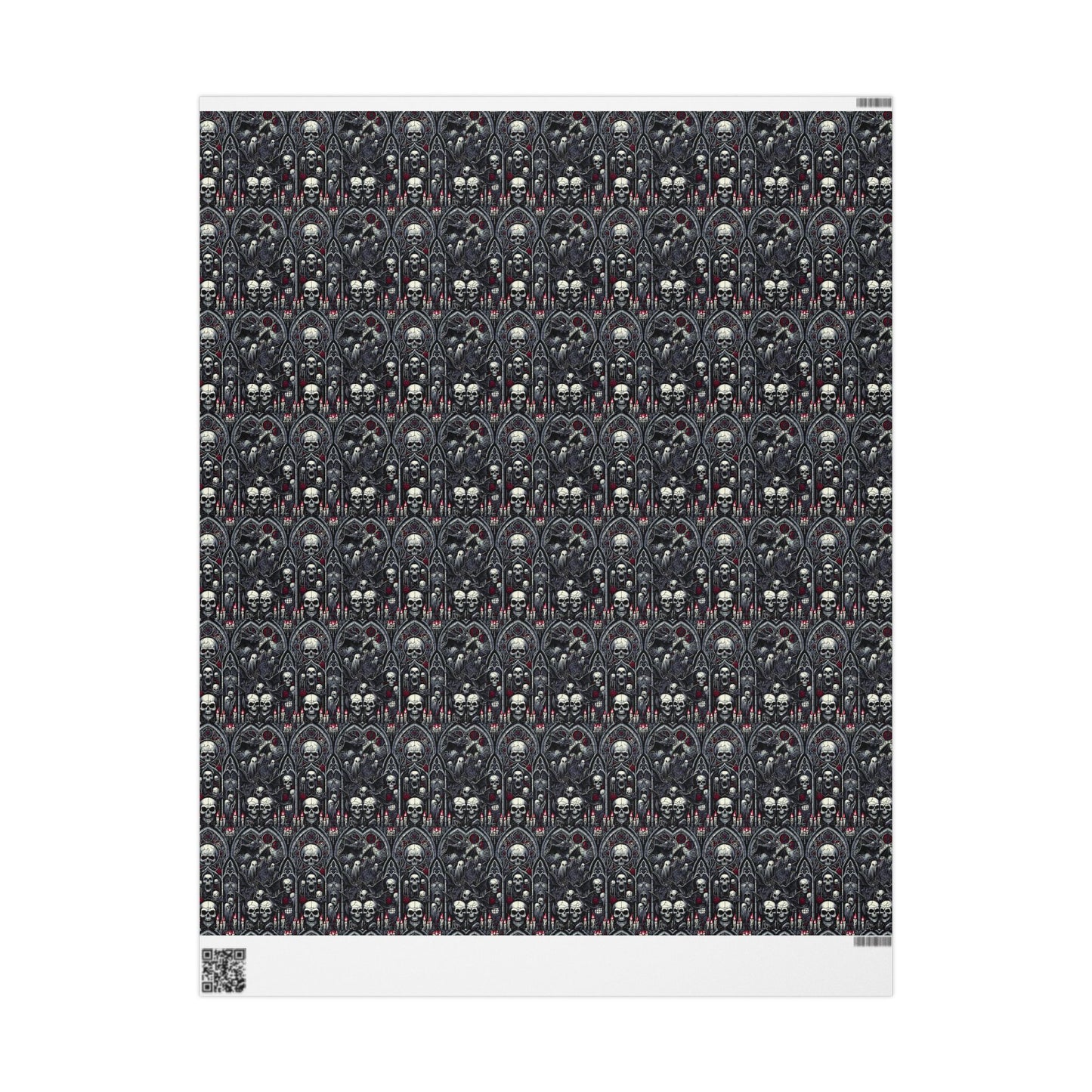 Gothic Skull Wrapping Paper - Unique Gift Wrap for Halloween, Birthdays, Parties, Celebrations, Occasions