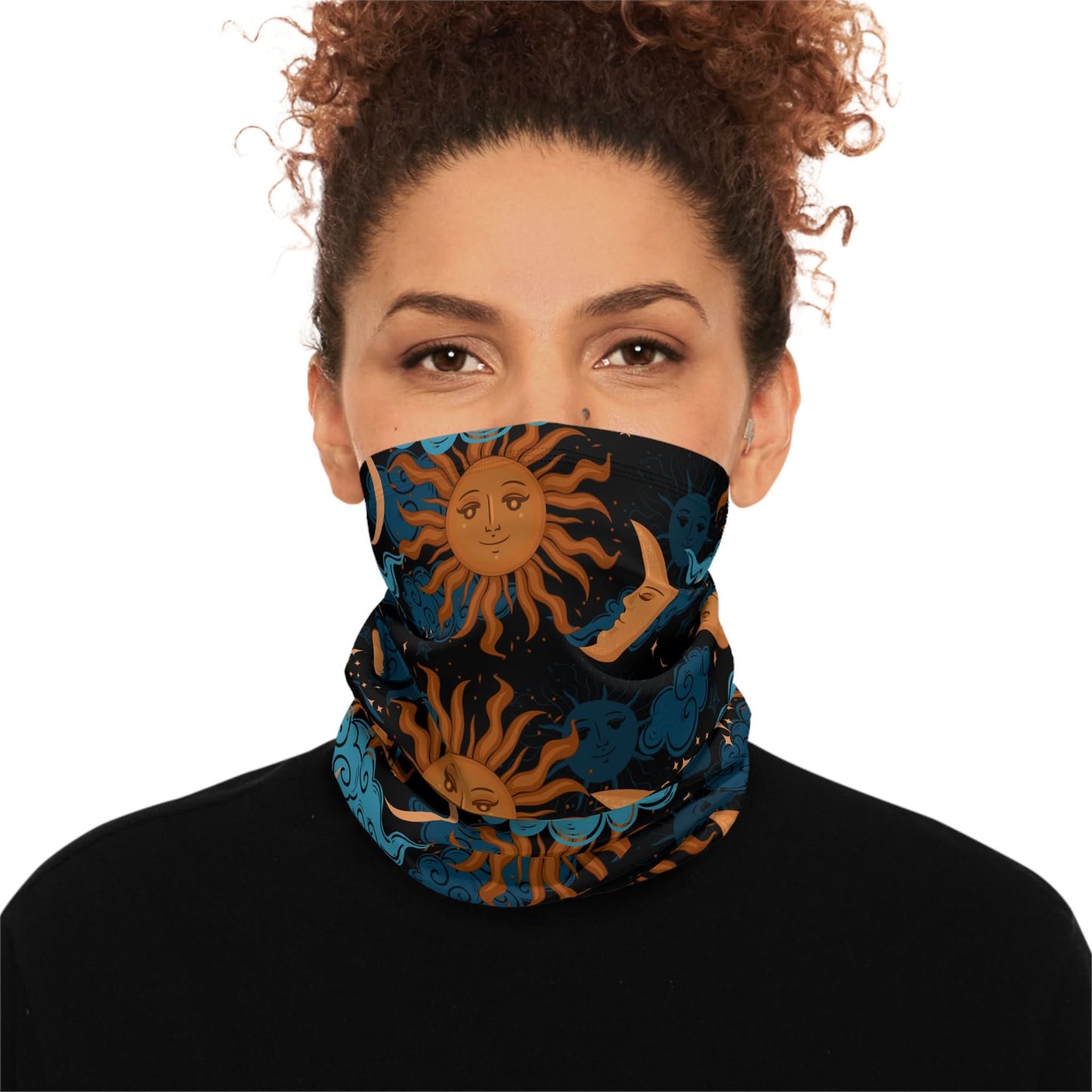 Winter Neck Gaiter With Drawstring - Mleem