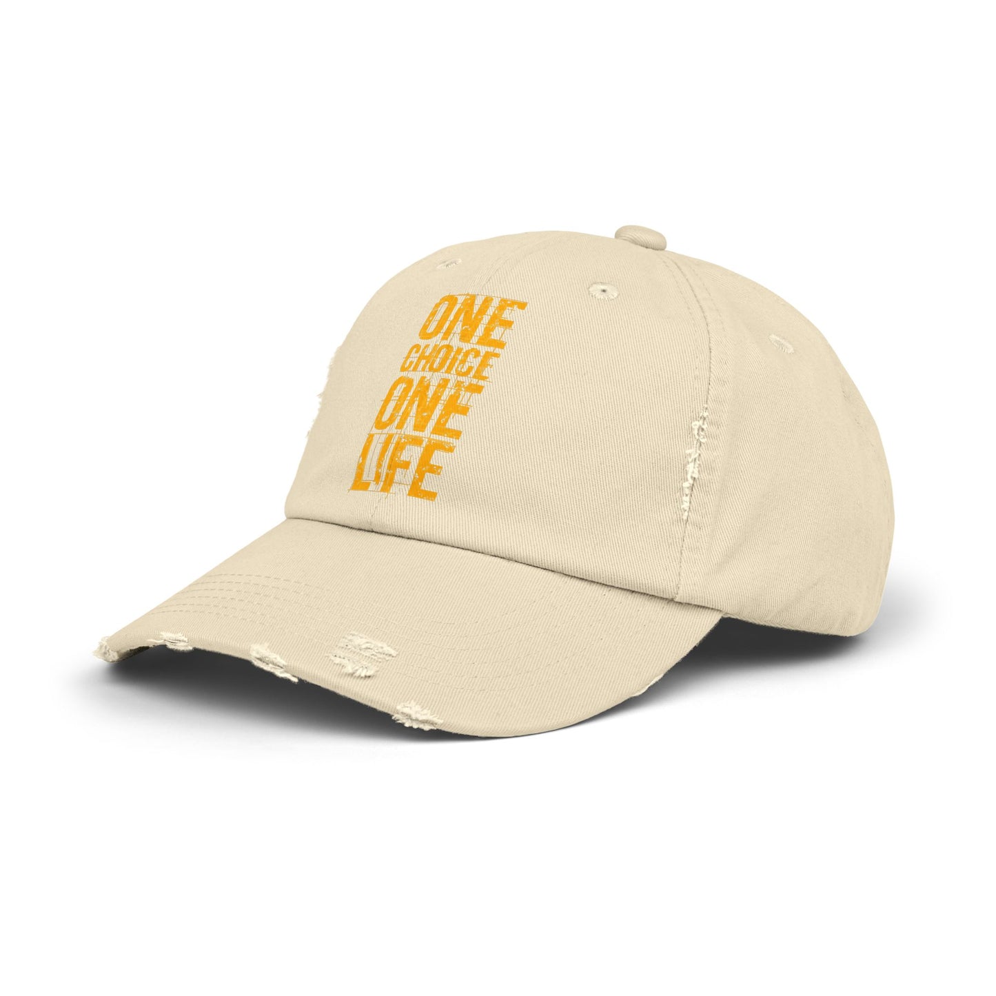 Unisex Distressed Cap - Motivational Hat, Everyday Wear, Casual Style, Gift for Friends, Trendy Cap, One Life Design