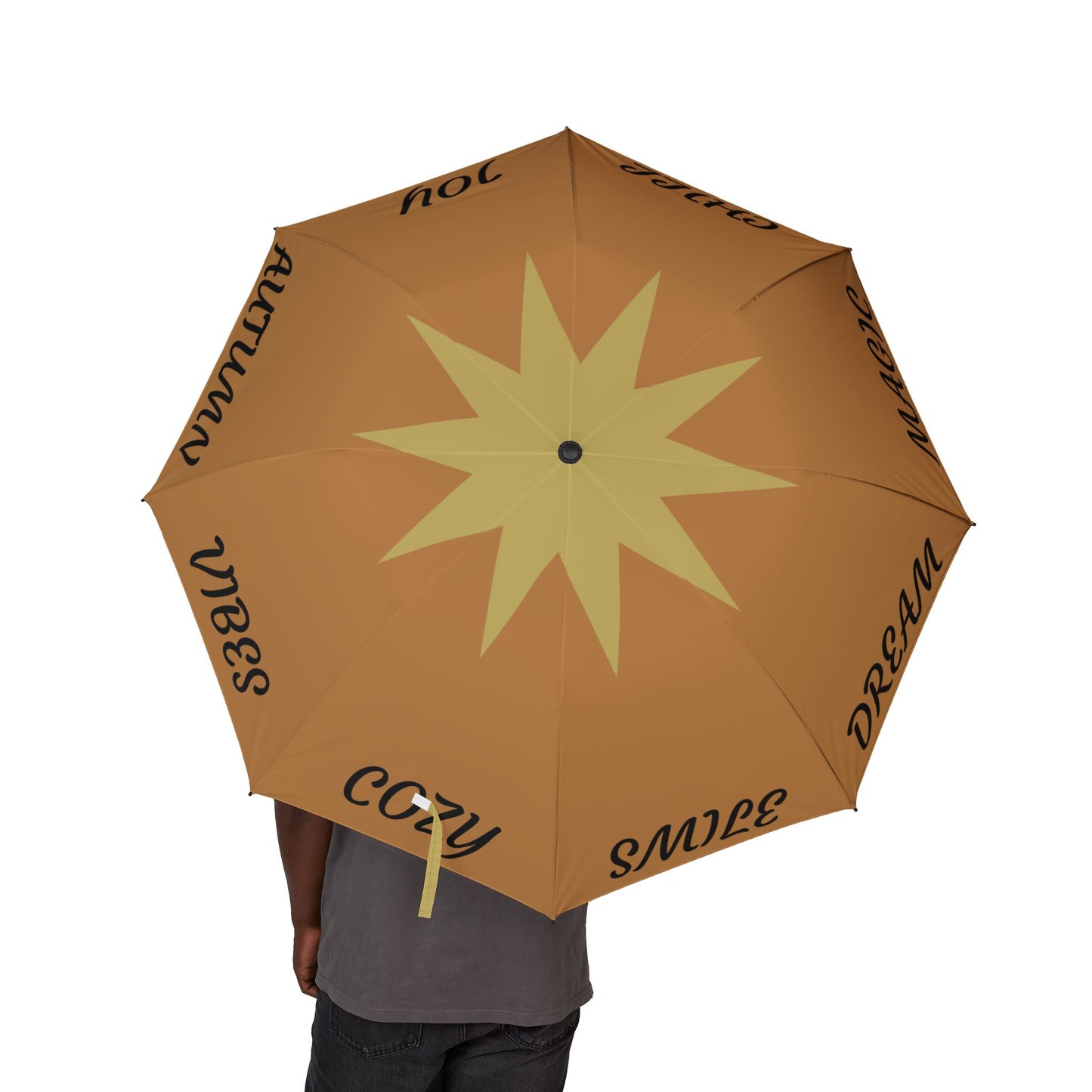 Stylish Foldable Umbrella, Inspirational Gift for Rainy Days, Compact Travel Umbrella, Unique Design for Dreamers, Motivational Accessory