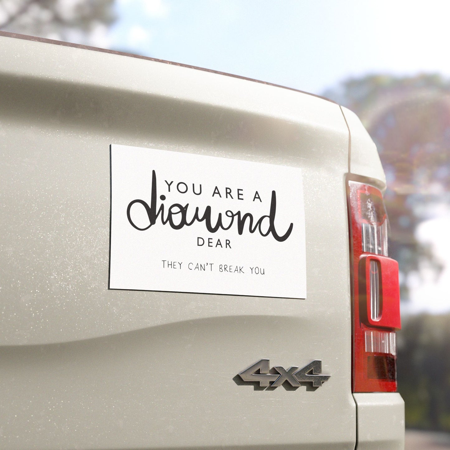 Inspirational Car Magnets - "You Are a Diamond Dear" - Motivational Decor for Vehicles, Gifts for Friends, Empowerment