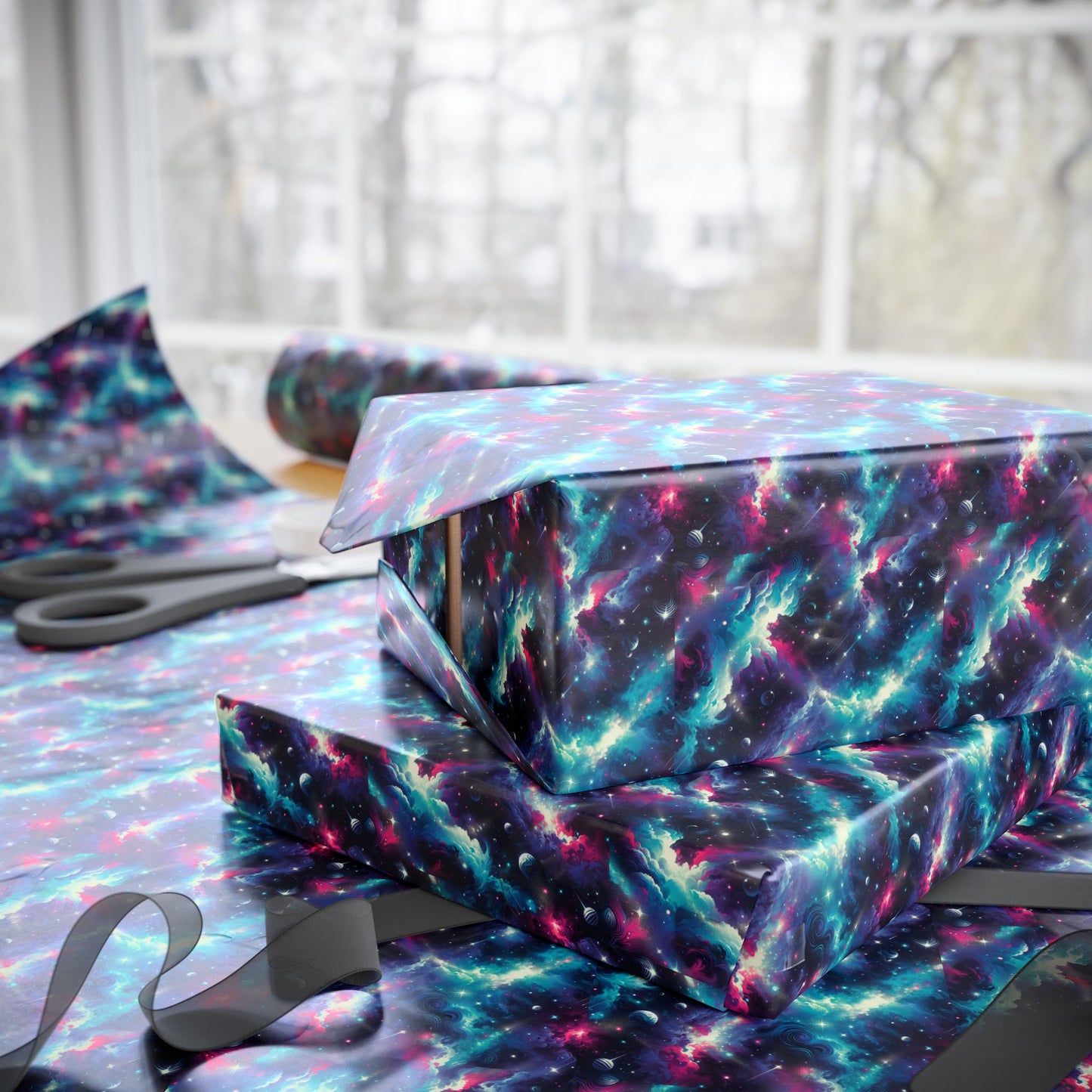 Cosmic Galaxy Wrapping Paper - Unique Gift Wrap for Any Occasion, Holiday Present, Birthday Gifts, DIY Crafts, Party Decor