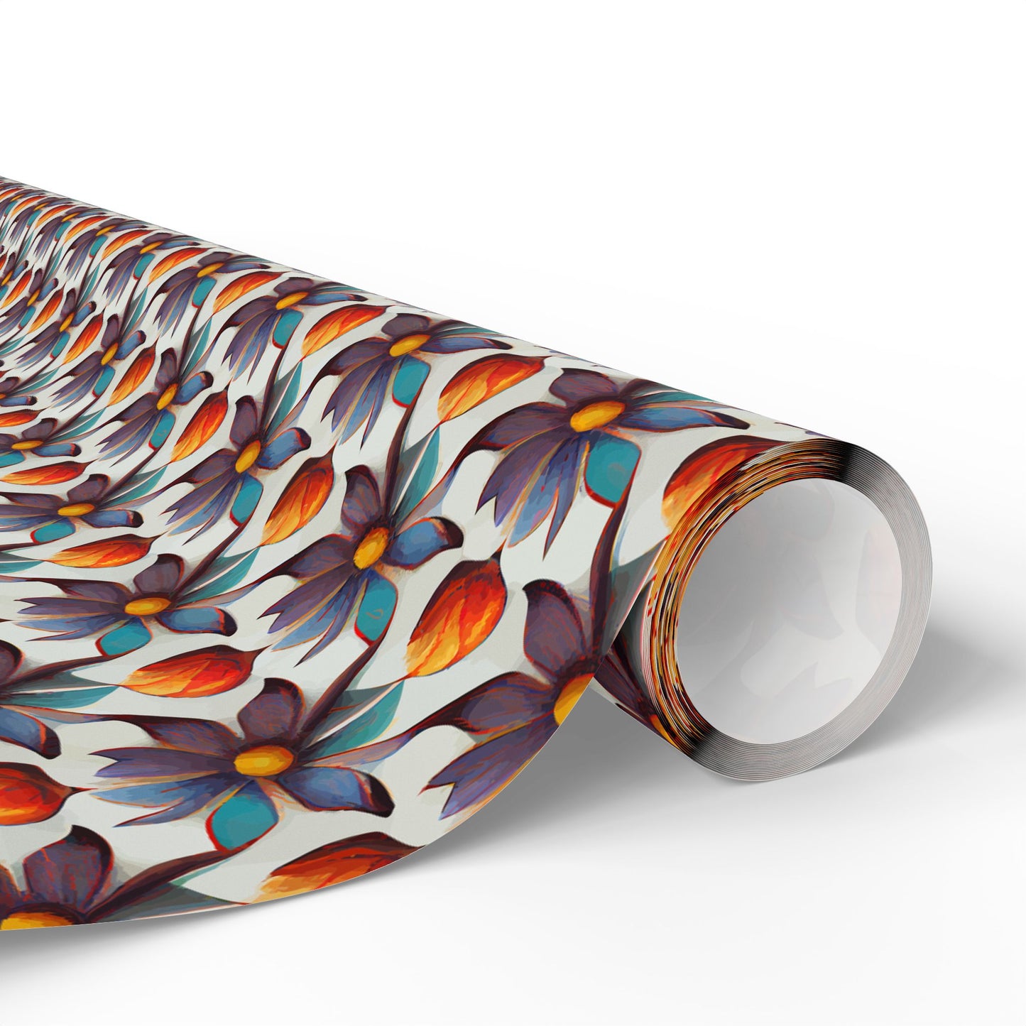 Artistic Wrapping Paper Roll, Eco-Friendly Gift Wrap for Birthdays, Holidays, Weddings, Handmade Gift Wrap, Floral Design