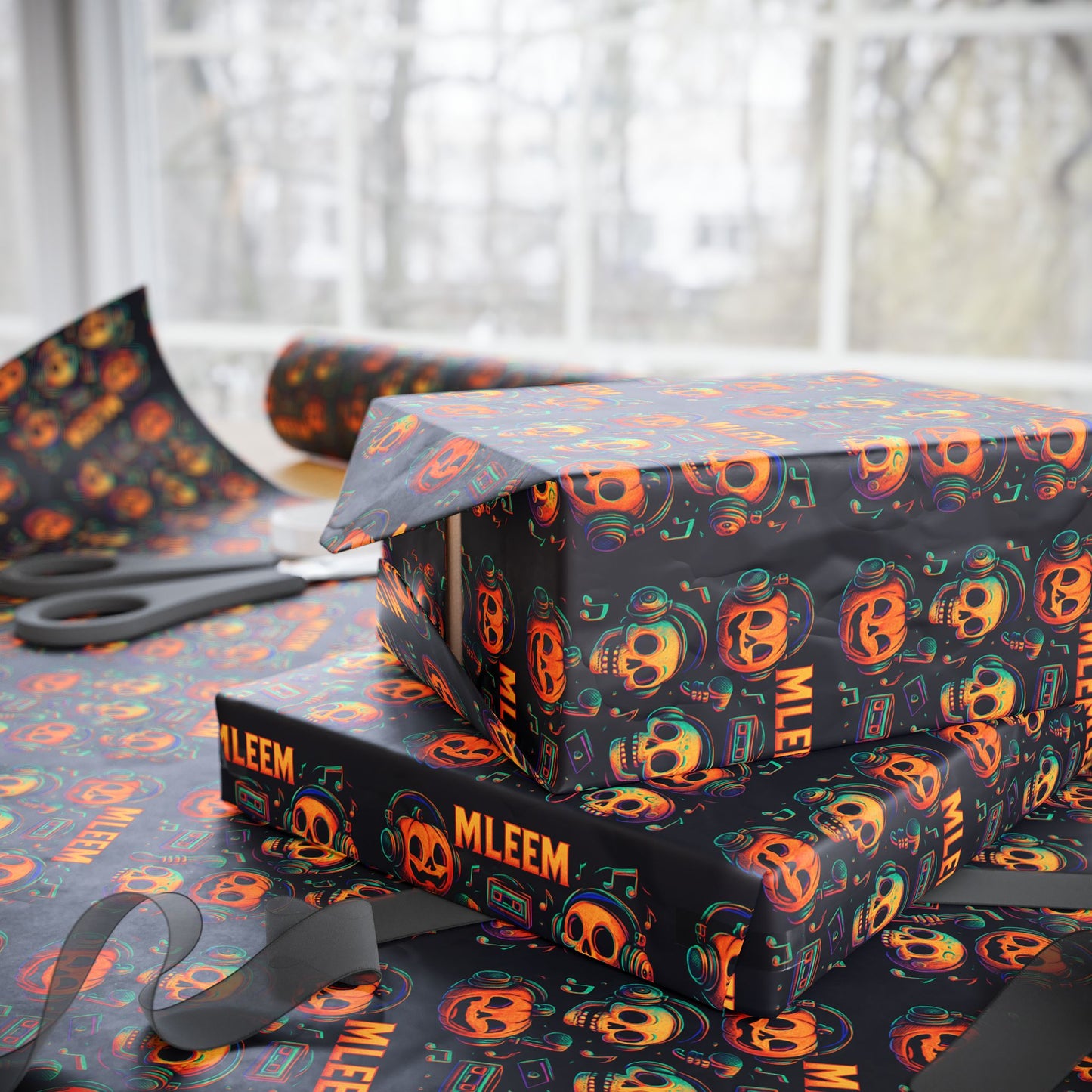Festive Wrapping Paper, Unique Gift Wrap, Holiday Wrapping, Birthday Wrap, Eco-Friendly Paper, Halloween Gift Wrap