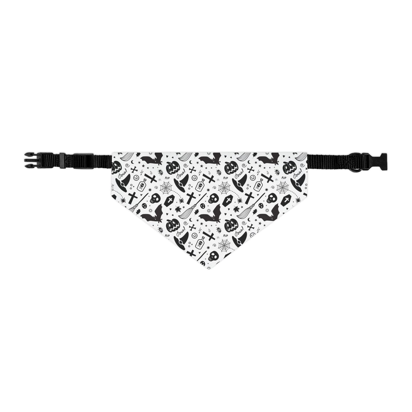 Halloween Pet Bandana, Spooky Dog Accessory, Adjustable Collar Scarf, Ideal for Halloween Parties, Pet Costume, Trick or Treat