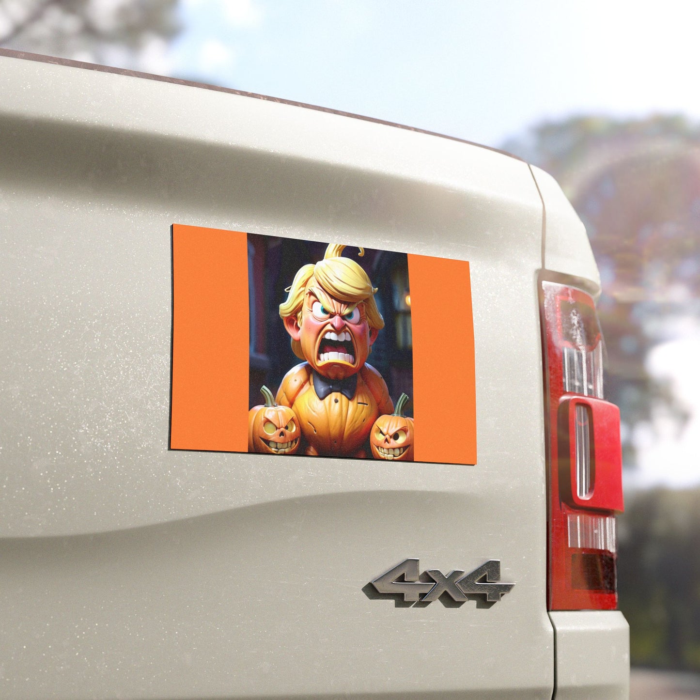 Halloween Car Magnet - Spooky Pumpkin Design, Autumn Decor, Funny Car Accessory, Holiday Gift, Pumpkin Car Decor