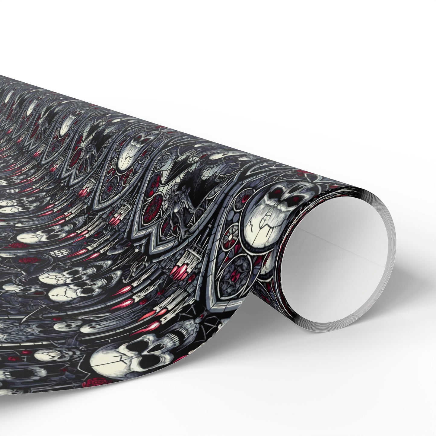Gothic Skull Wrapping Paper - Unique Gift Wrap for Halloween, Birthdays, Parties, Celebrations, Occasions