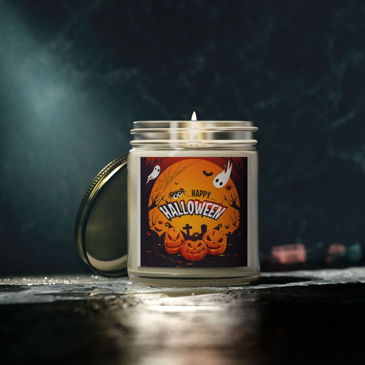 Halloween Scented Candles, Pumpkin Spice Aroma, Fall Decor, Home Fragrance, Gift Idea