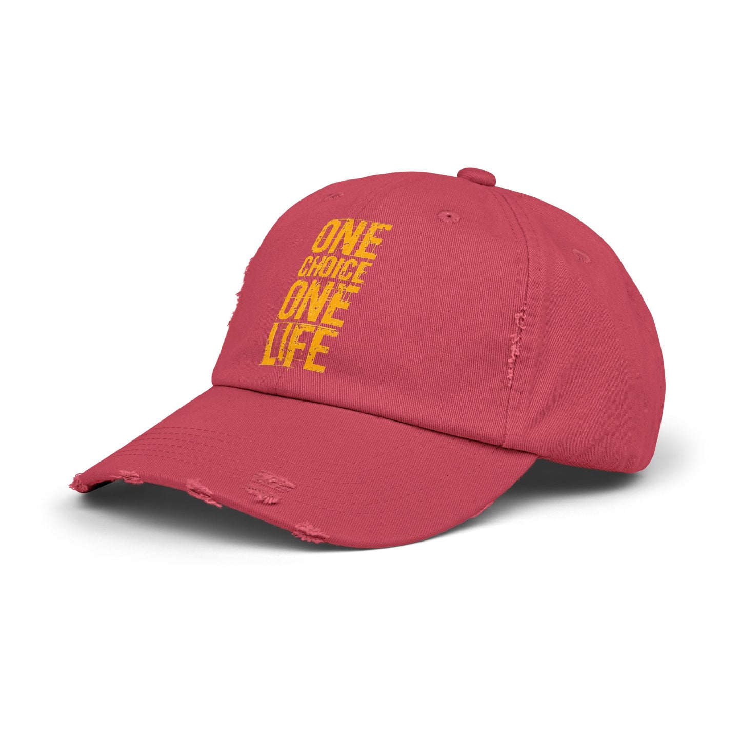 Unisex Distressed Cap - Motivational Hat, Everyday Wear, Casual Style, Gift for Friends, Trendy Cap, One Life Design