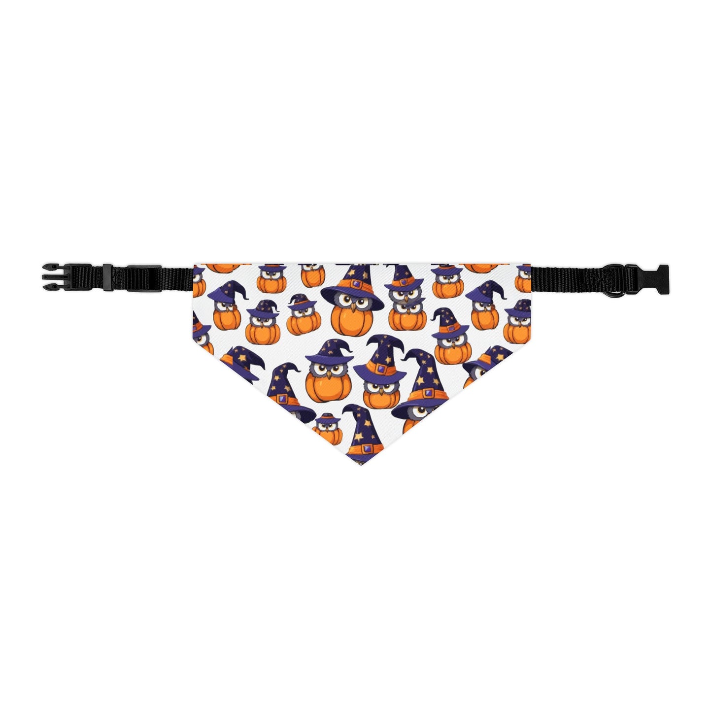Adorable Halloween Pet Bandana Collar | Cute Pumpkin & Owl Print, Dog Accessory, Pet Costume, Holiday Gear, Gifts for Pet Lovers