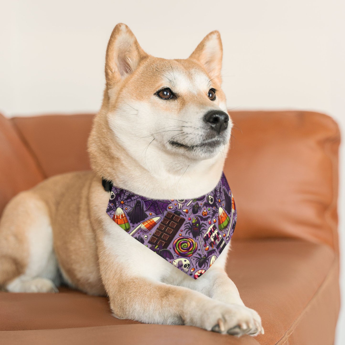 Halloween Pet Bandana Collar, Spooky Dog Accessory, Pet Costume, Fall Pet Fashion, Trick or Treat Gear