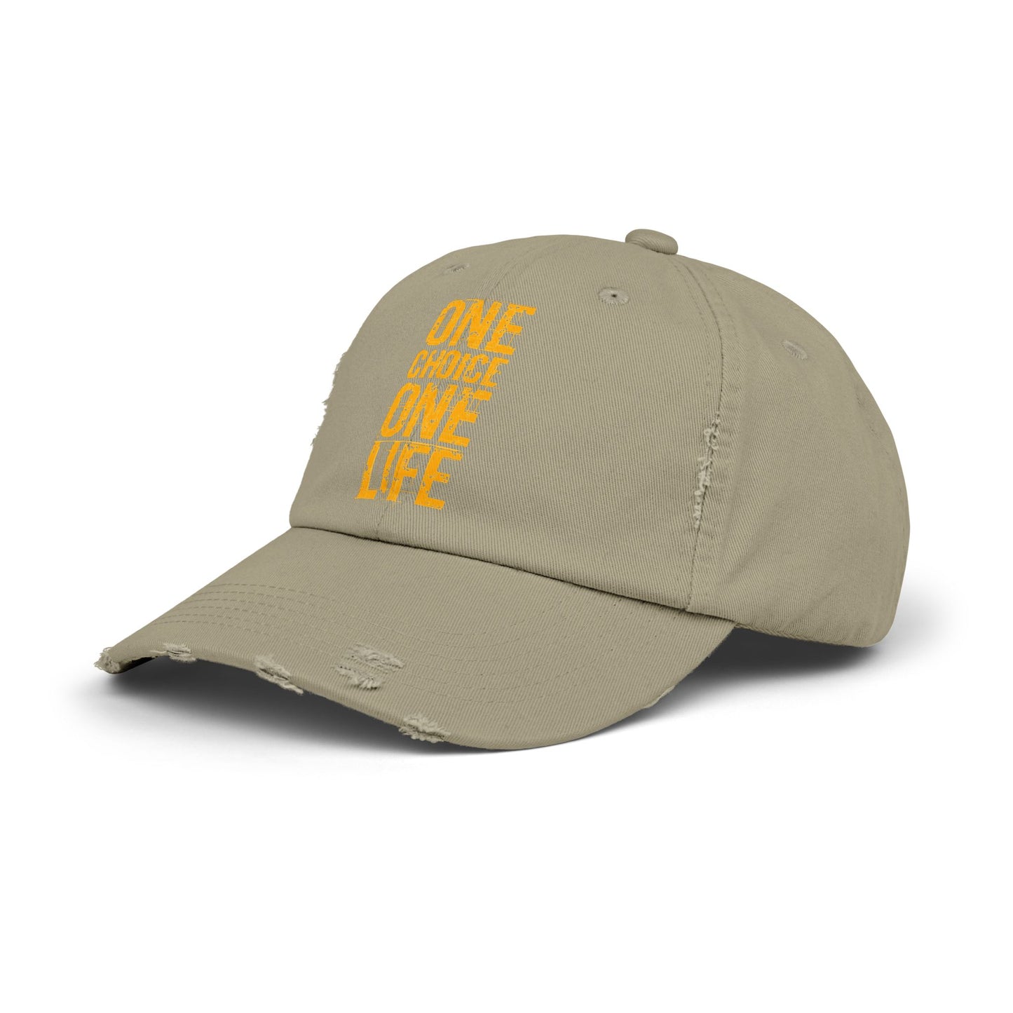 Unisex Distressed Cap - Motivational Hat, Everyday Wear, Casual Style, Gift for Friends, Trendy Cap, One Life Design