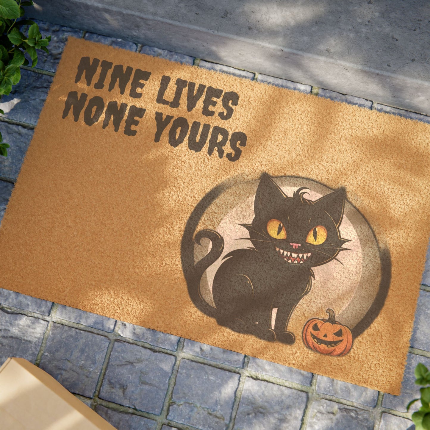 Halloween Cat Doormat, Spooky Home Decor, Fall Welcome Mat, Cat Lover Gift, Funny Door Mat, Autumn Decor