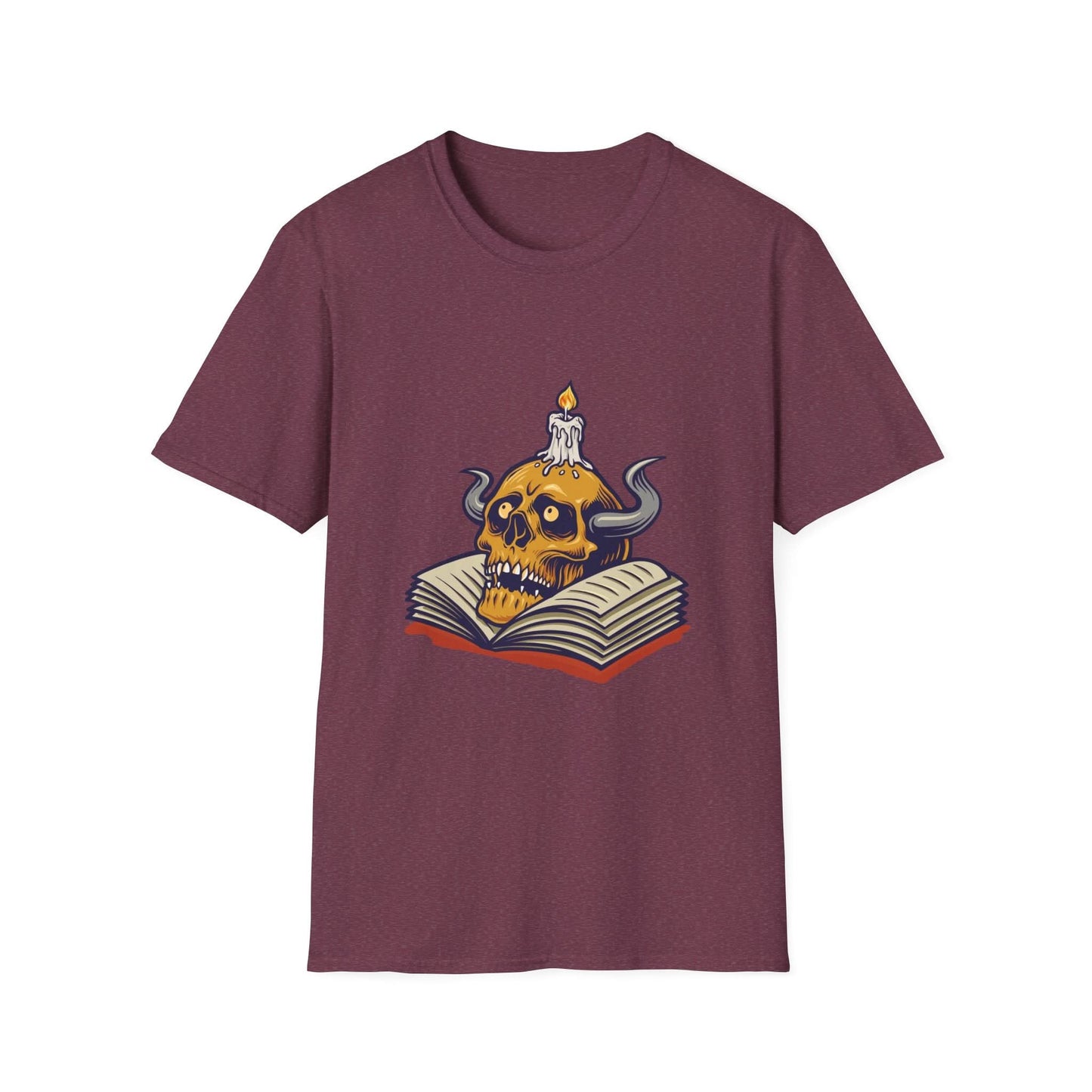 Human Skull and Book with Candle - Mleem