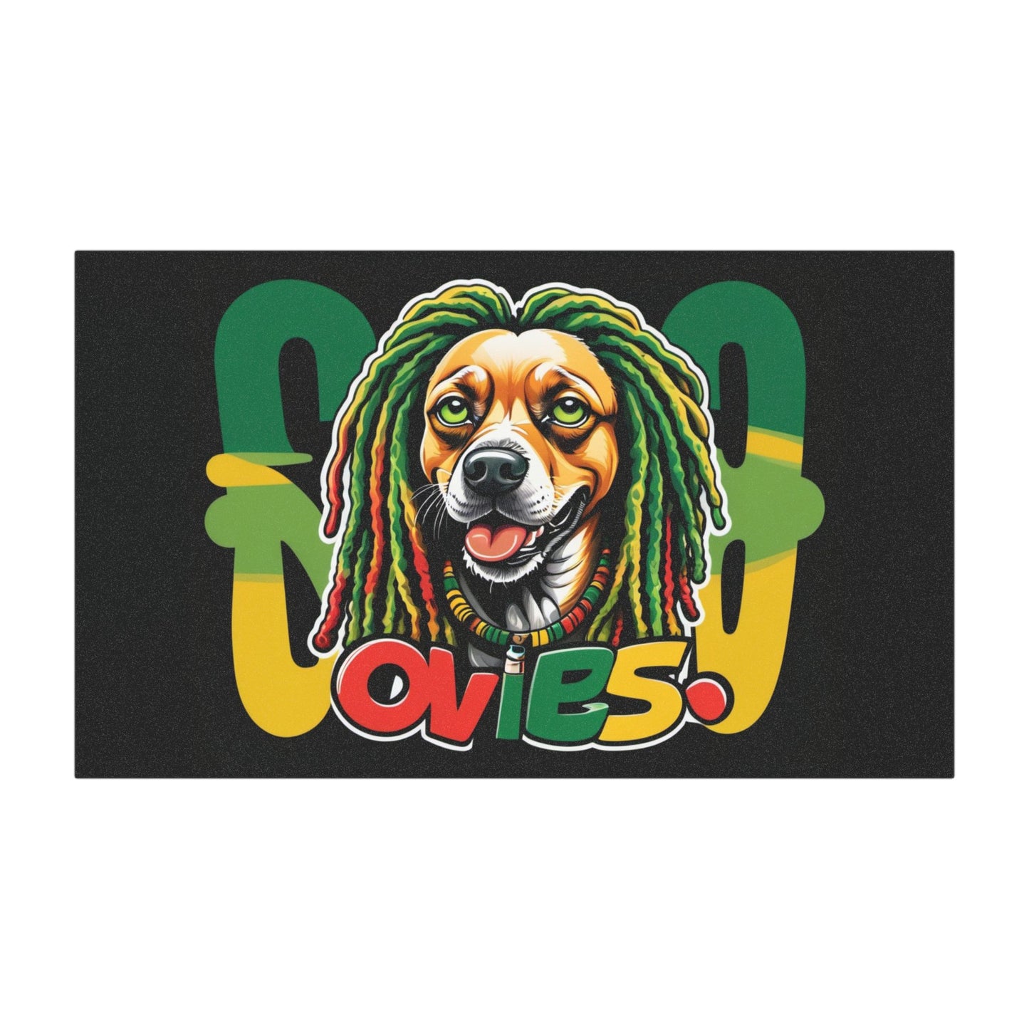 Rasta Dog Car Magnet, Fun Dog Lover Gift, Car Decor for Pet Owners, Rasta Vibes Magnet, Animal Lover Gift