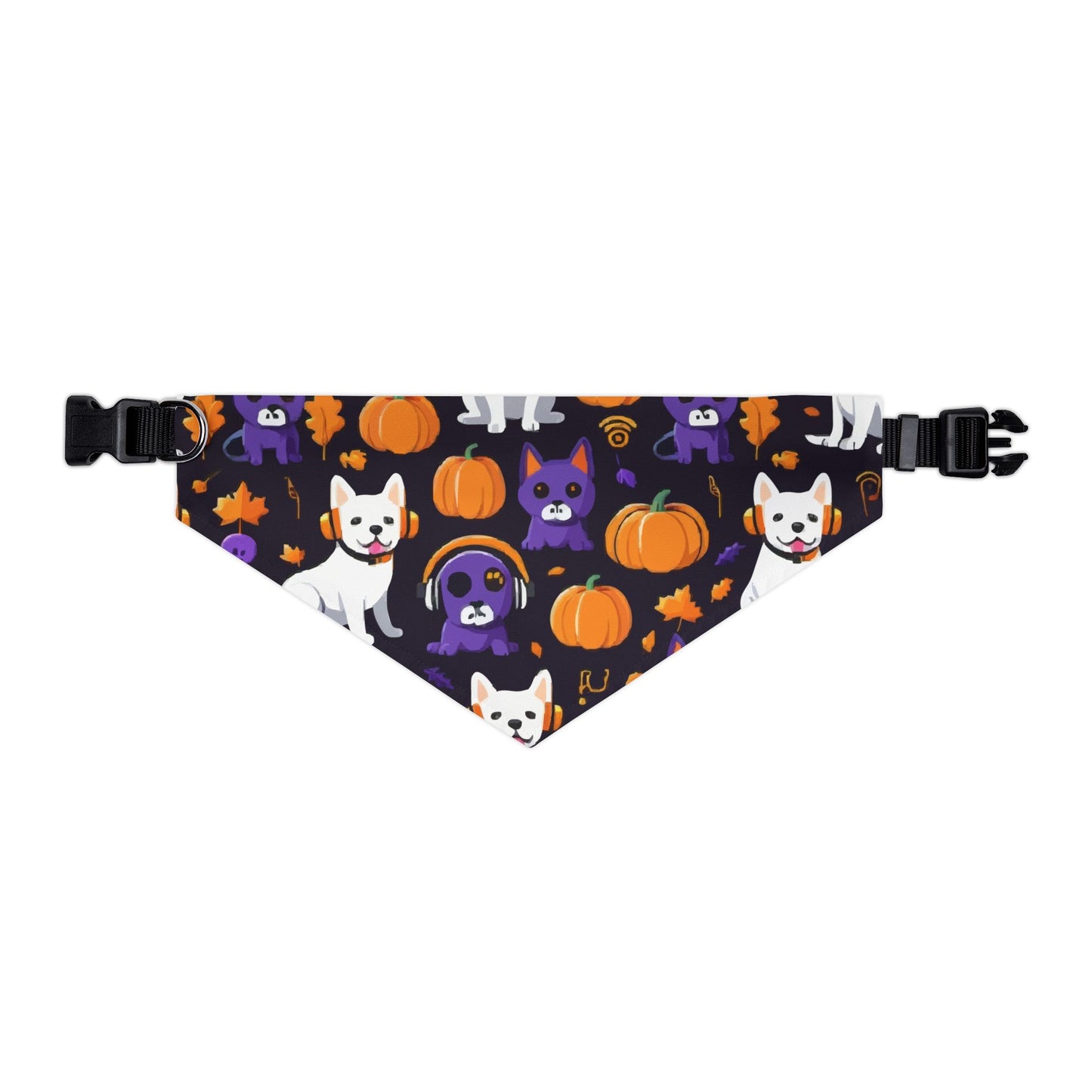 Halloween Pet Bandana Collar, Dog Costume Accessory, Fall Pet Apparel, Pumpkin Print Dog Scarf, Cute Dog Bandana for Dogs